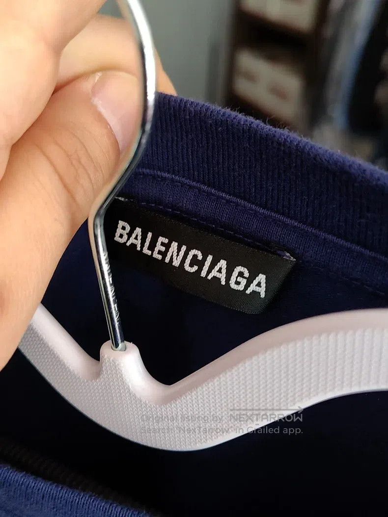 Balenciaga Balenciaga Men's T-shirt with Blue Cola Logo Size US L / EU 52-54 / 3 - 4 Thumbnail