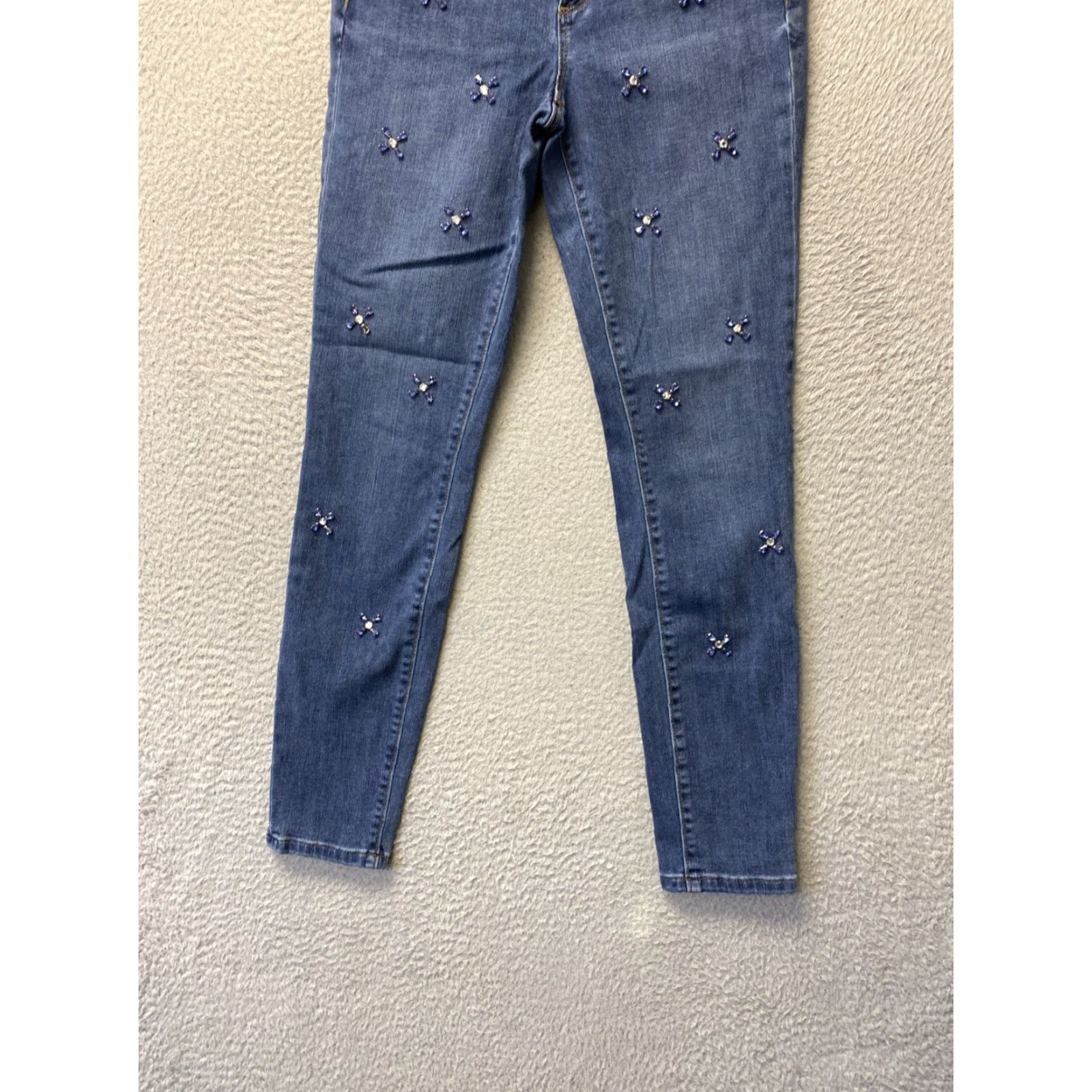 Ann Taylor ANN TAYLOR High Waist Skinny Jeans Size 6 (27X27) Blue Medium Wash Womens Size 27" / US 4 / IT 40 - 6 Thumbnail