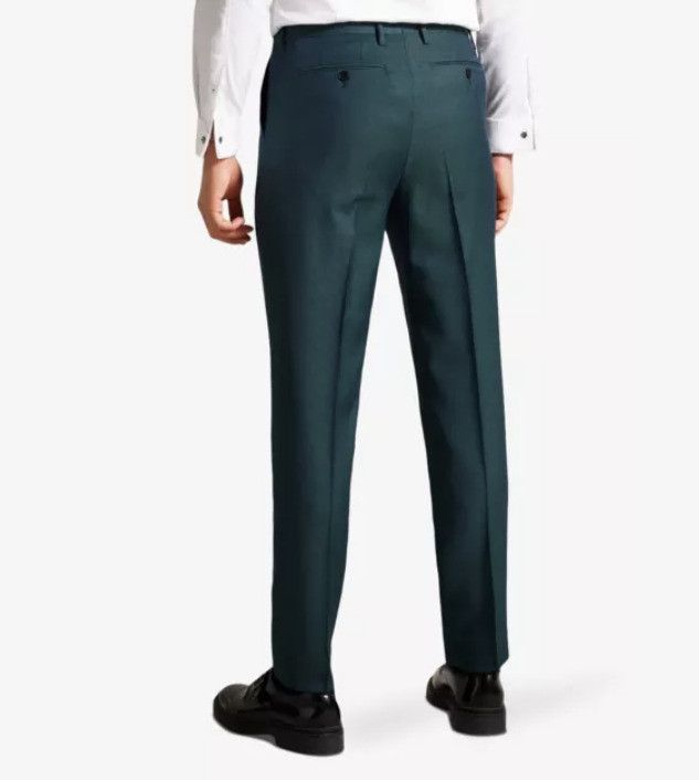 Ted Baker Ted Baker Tonic Weave Slim Fit Tapered Wool Trousers ( 28 ) Size US 28 / EU 44 - 2 Thumbnail