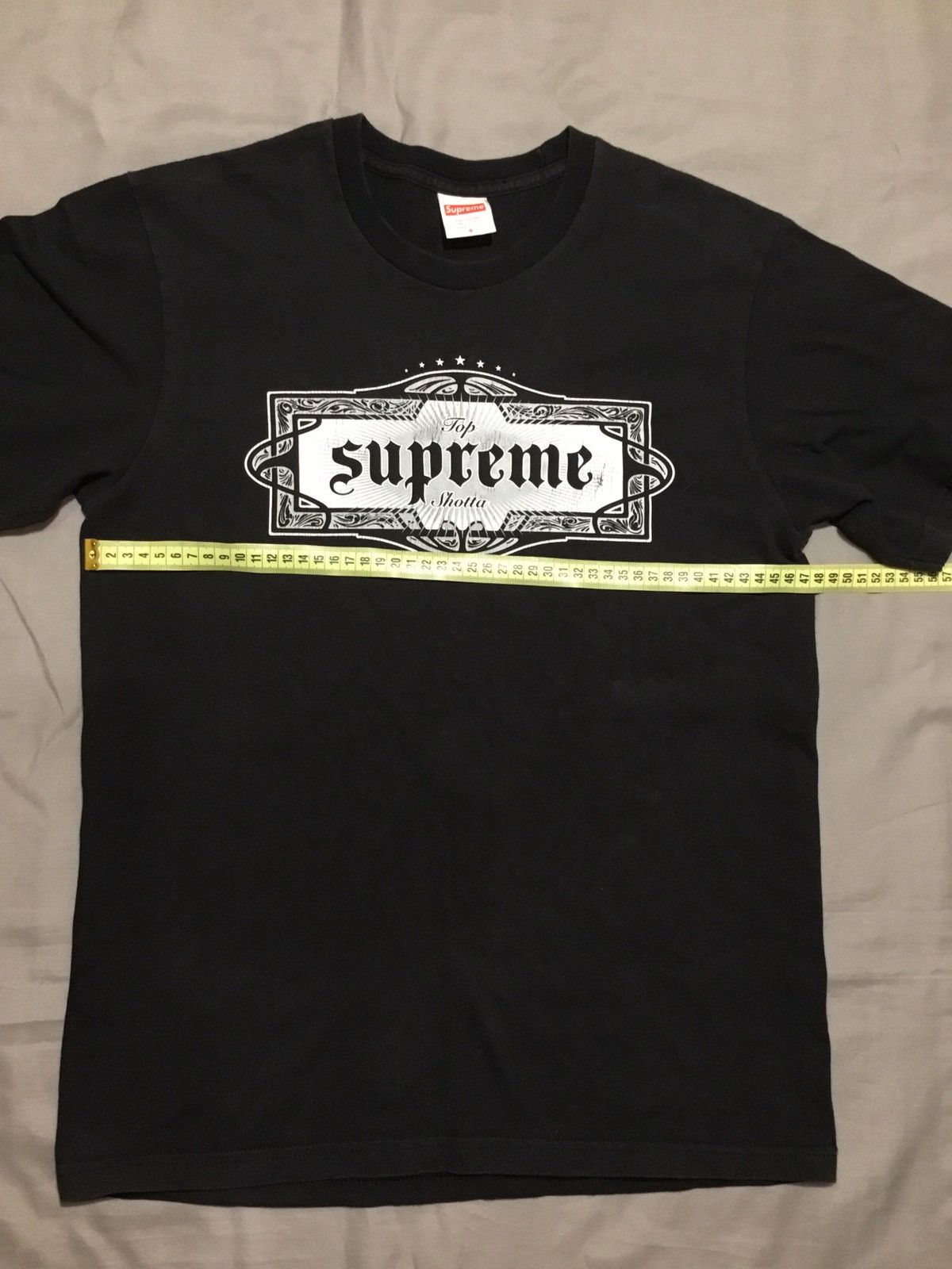 Supreme Supreme Top Shotta Graphic T-shirt Mens Black Size SWorn Size US S / EU 44-46 / 1 - 6 Thumbnail