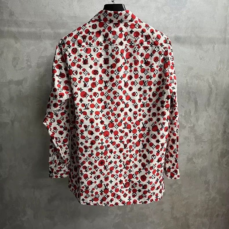 Louis Vuitton Louis Vuitton Long Sleeve Shirt with Red Polka Dot Logo an Size XS / US 0-2 / IT 36-38 - 2 Thumbnail