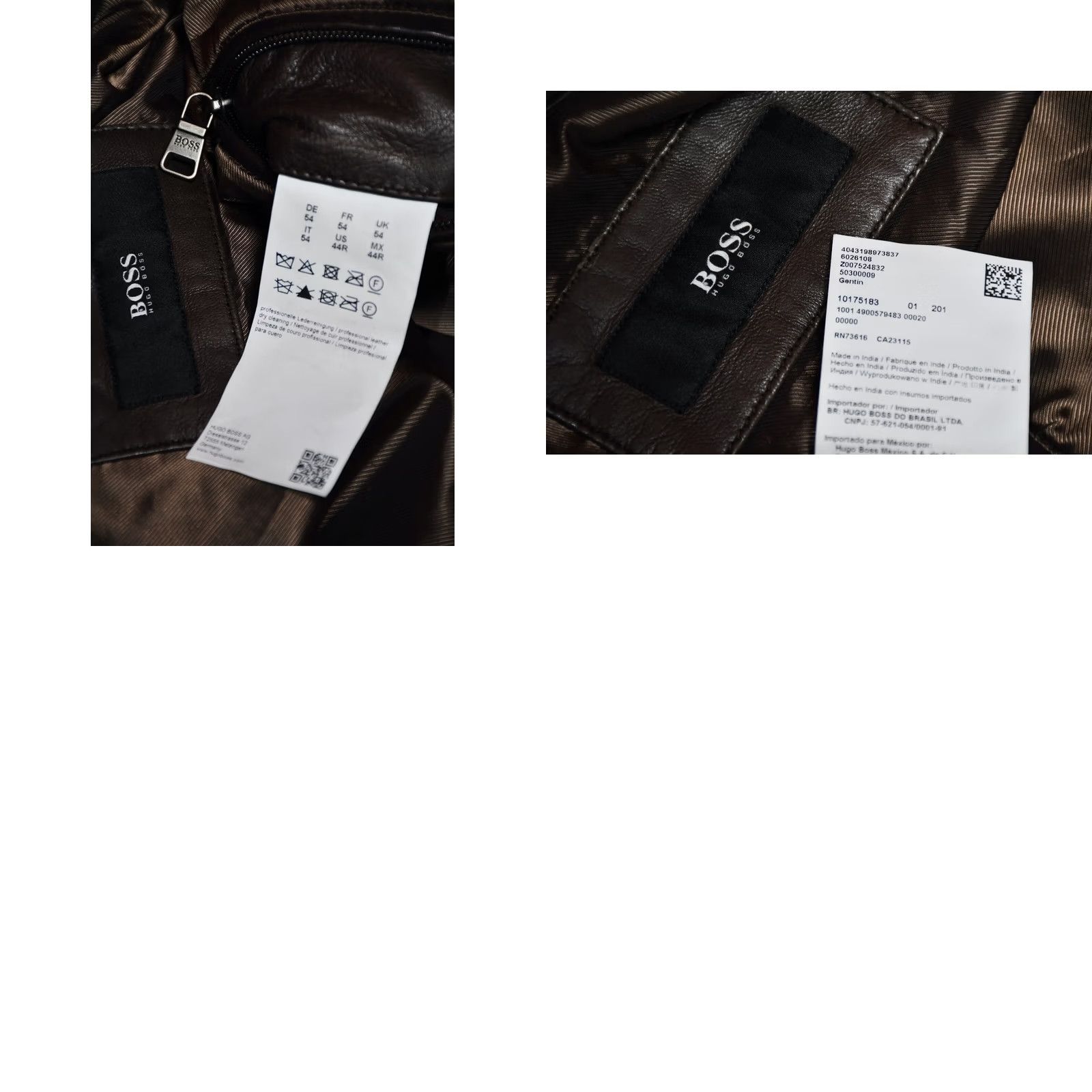 Hugo Boss HUGO BOSS Gentin Leather Jacket Brown 44R Jacket Mens 44R Leather Brown Casual Fall Winter Spring Vintage No Size US S / EU 44-46 / 1 - 9 Thumbnail