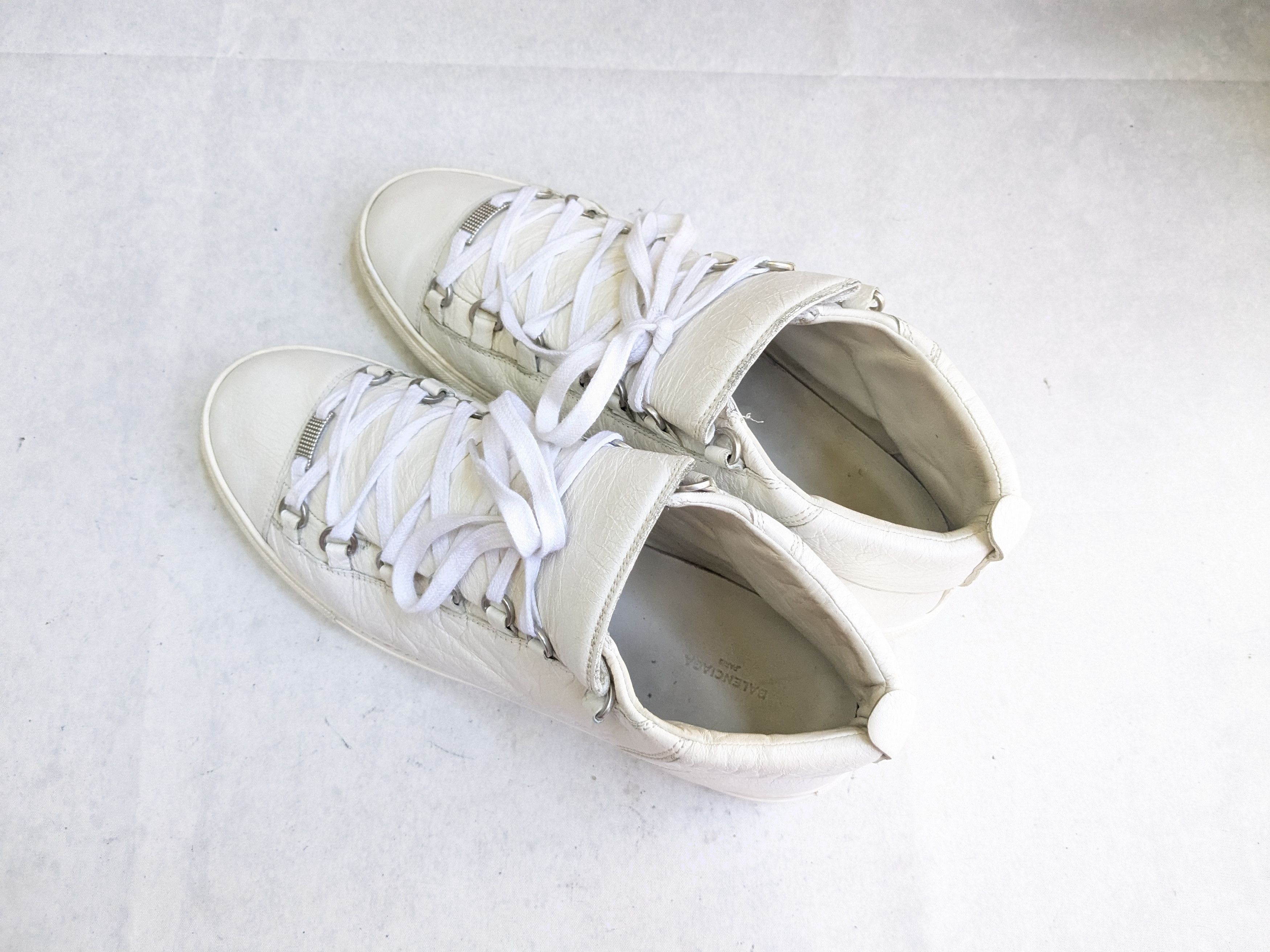 Balenciaga Balenciaga Arena Sneakers White 12 High Tops Leather Size US 12 / EU 45 - 12 Thumbnail