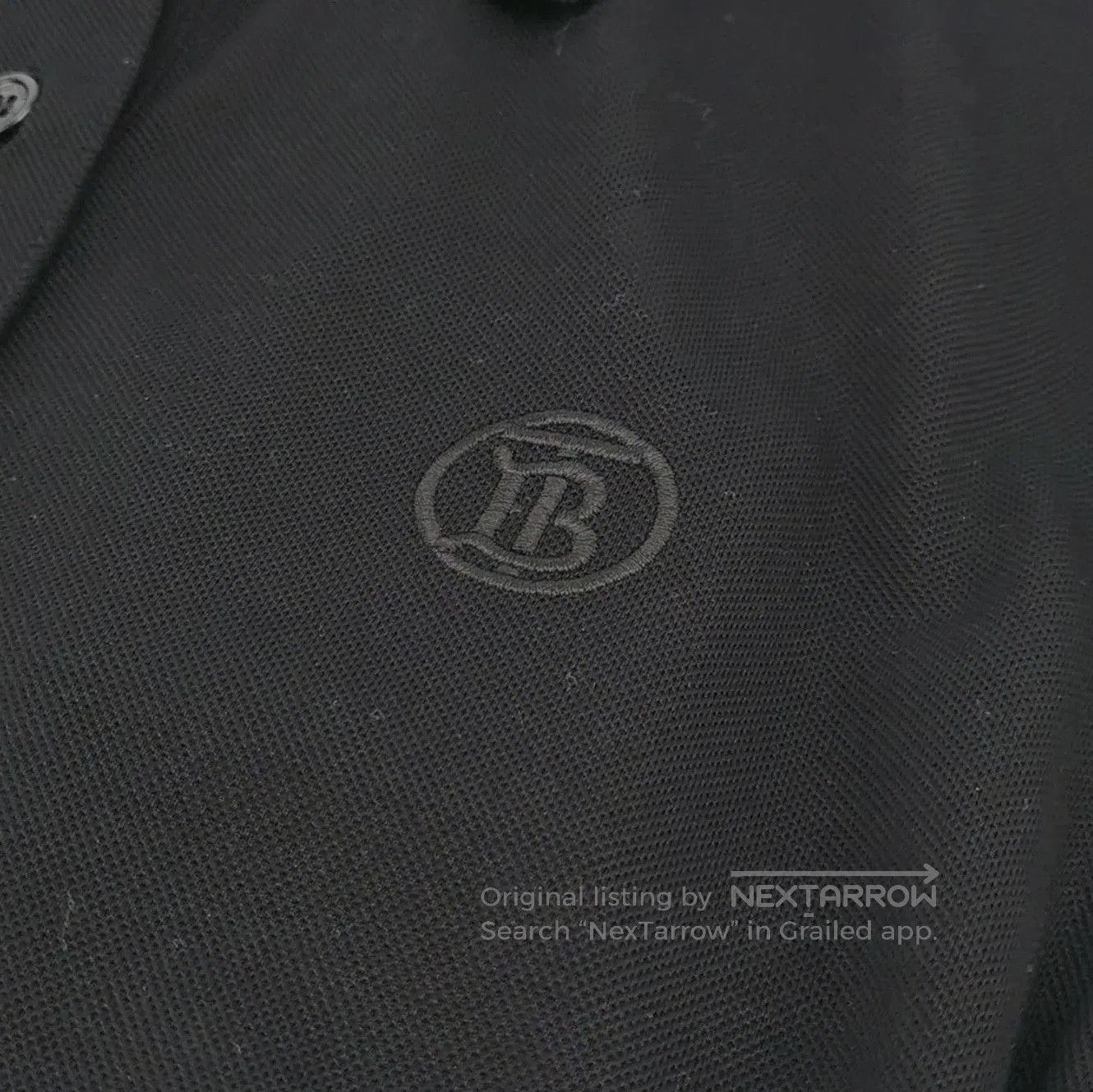 Burberry Burberry Black Cotton TB Logo Polo Shirt . Size US XS / EU 42 / 0 - 2 Thumbnail