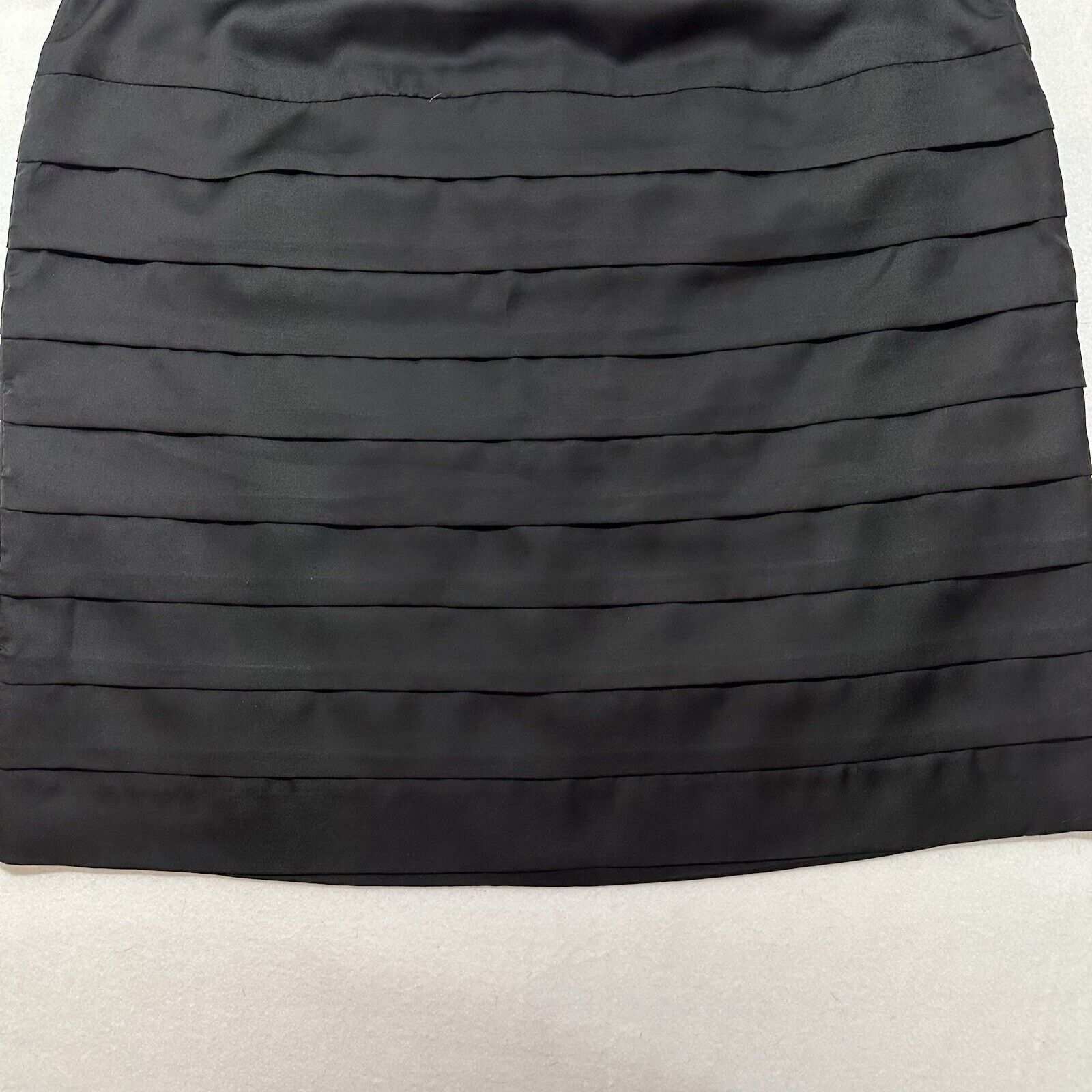 Calvin Klein NWT Calvin Klein 12 Tiered Black Straight Pencil Skirt Zip Size 34" / US 12 / IT 48 - 3 Thumbnail