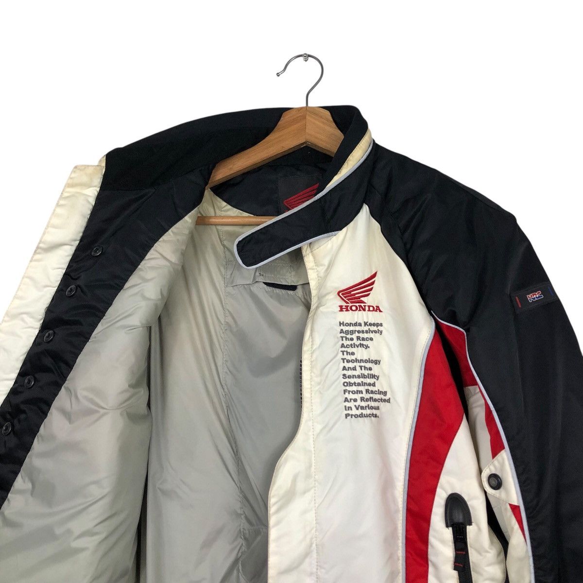 Vintage 📌Vintage Racing Jacket Motorcycle Honda Big Logo Spell Out Size US L / EU 52-54 / 3 - 13 Thumbnail