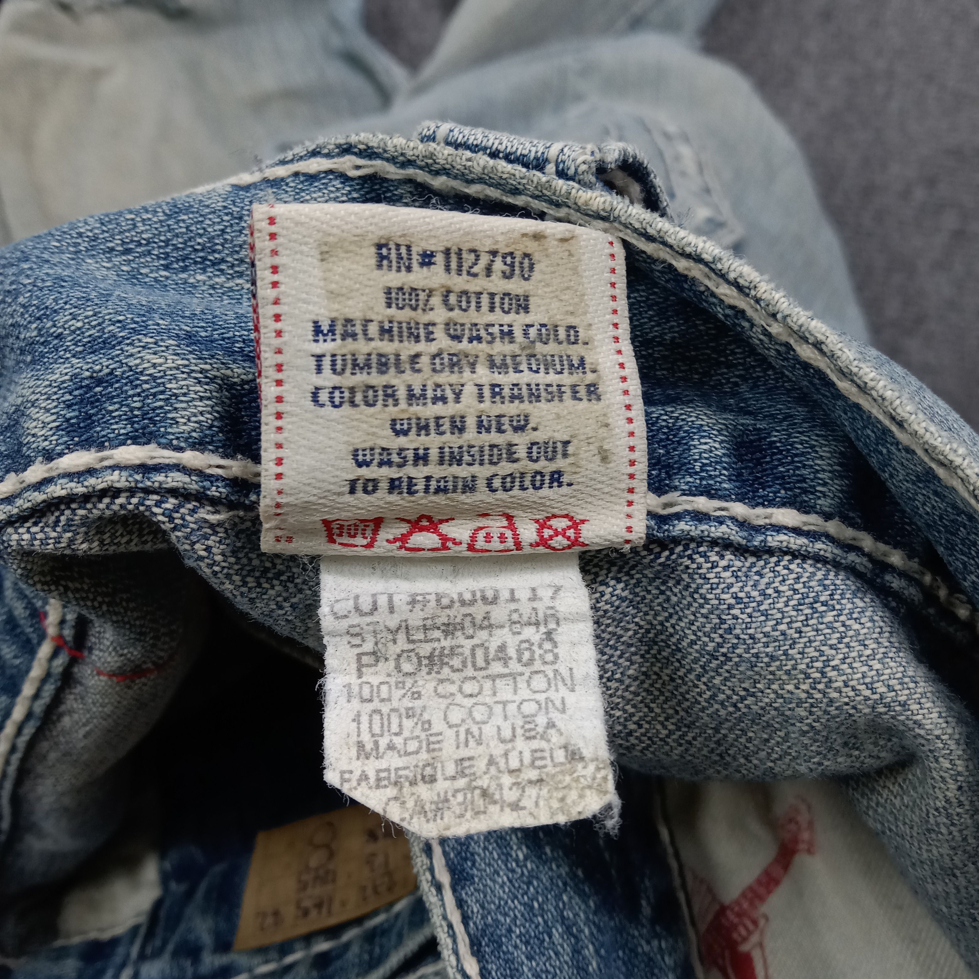 True Religion True Religion Marco Big T Distressed Jeans C272N13 Size US 33 - 17 Thumbnail