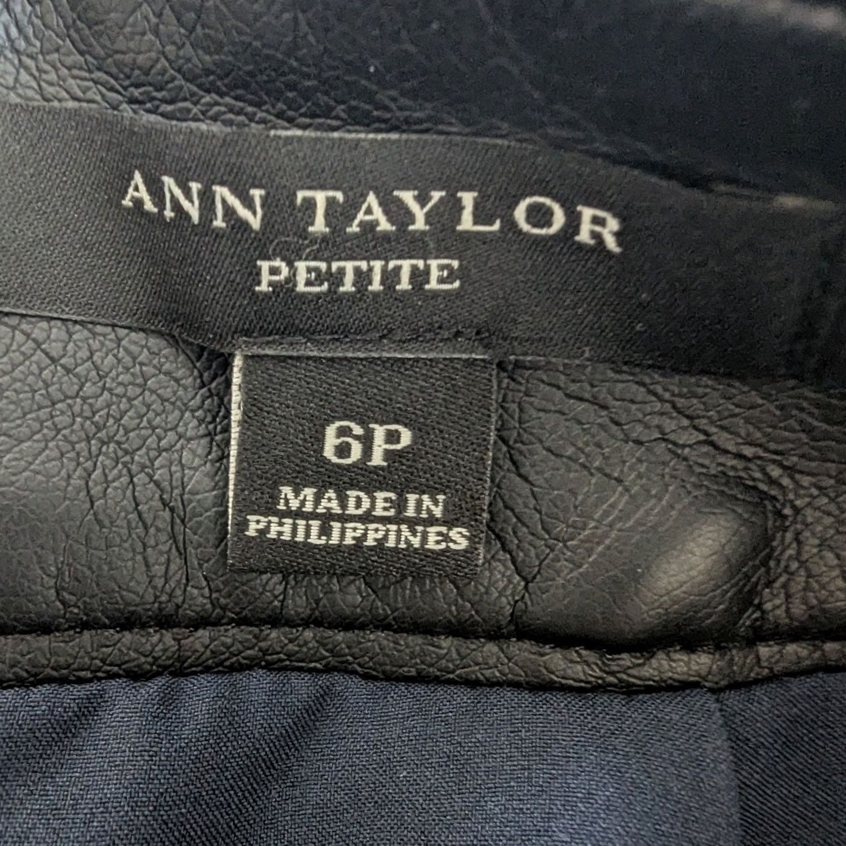 Ann Taylor Ann Taylor Blue Tweed Pencil Skirt Womens 6P Faux Leather Trim Size 28" / US 6 / IT 42 - 3 Thumbnail