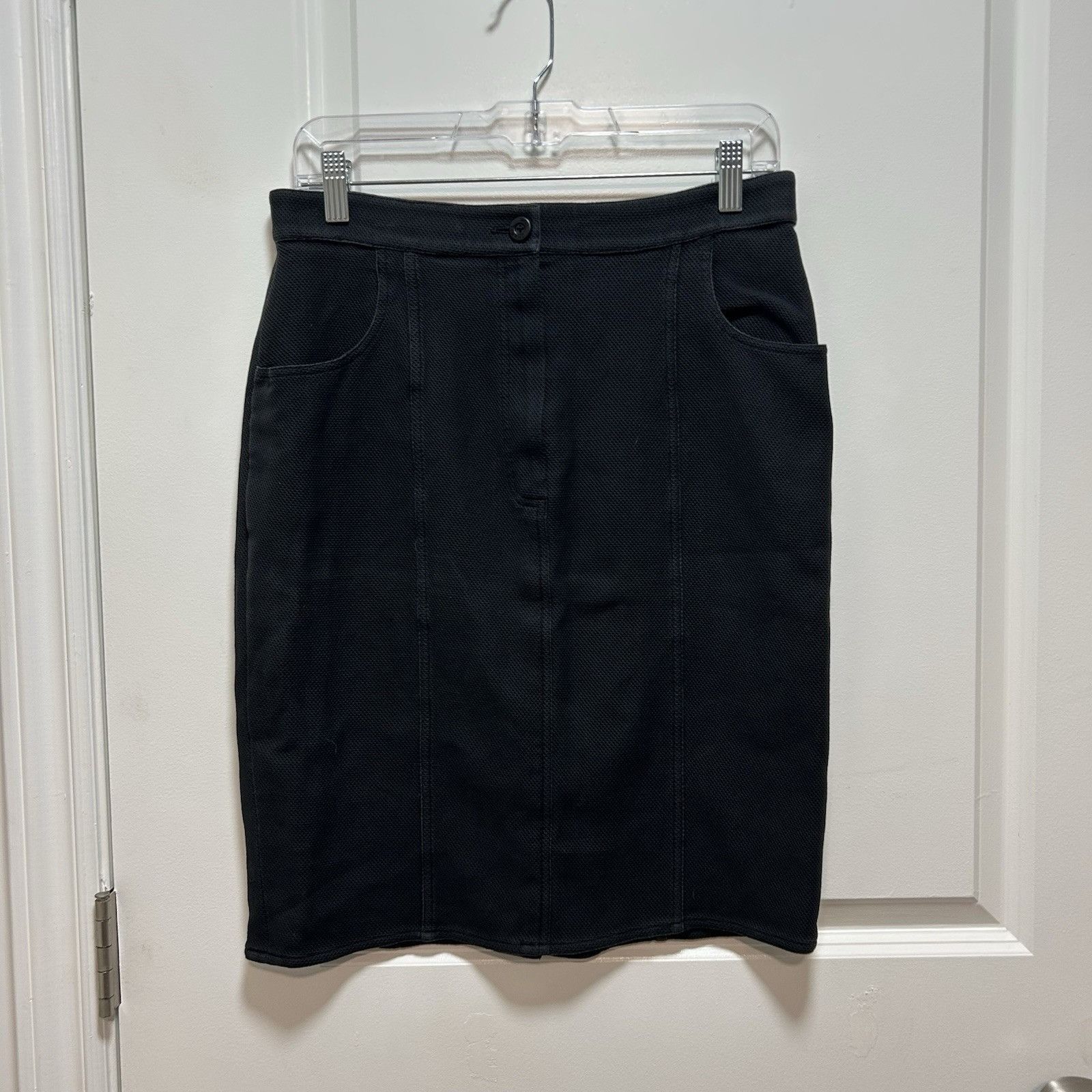 Chanel Chanel Vintage Linen Blend Wool Button Front Pencil Skirt Bu Size 26" / US 2 / IT 38 - 2 Thumbnail