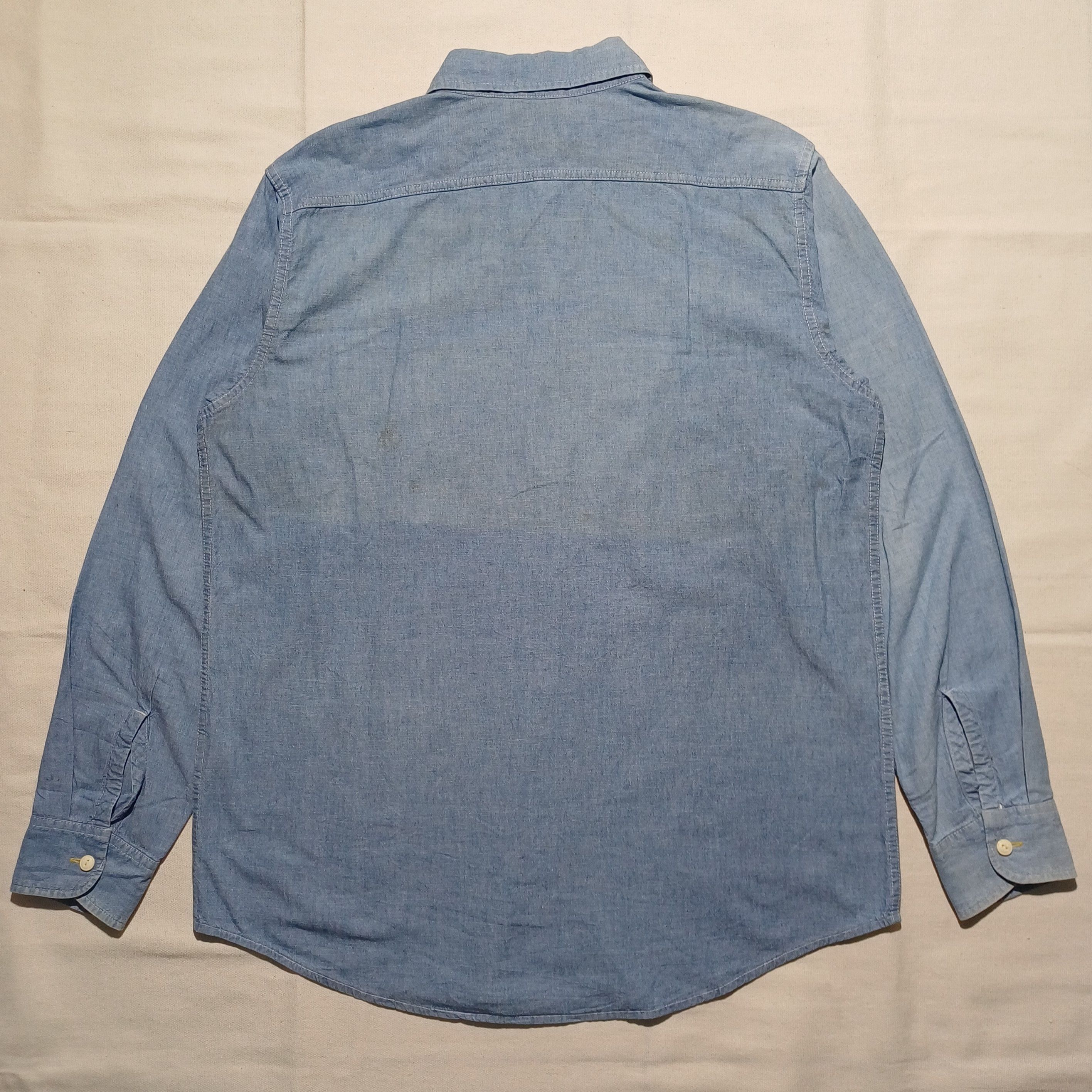 Edwin Orange Tab Chambray Shirt Japan by Edwin 503 Size US L / EU 52-54 / 3 - 8 Thumbnail