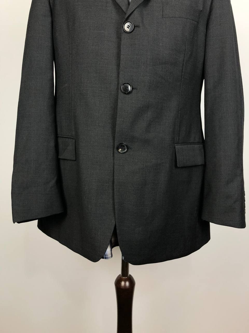 Hugo Boss HUGO BOSS Classic Wool Blazer Jacket Gray Size 44R - 4 Thumbnail