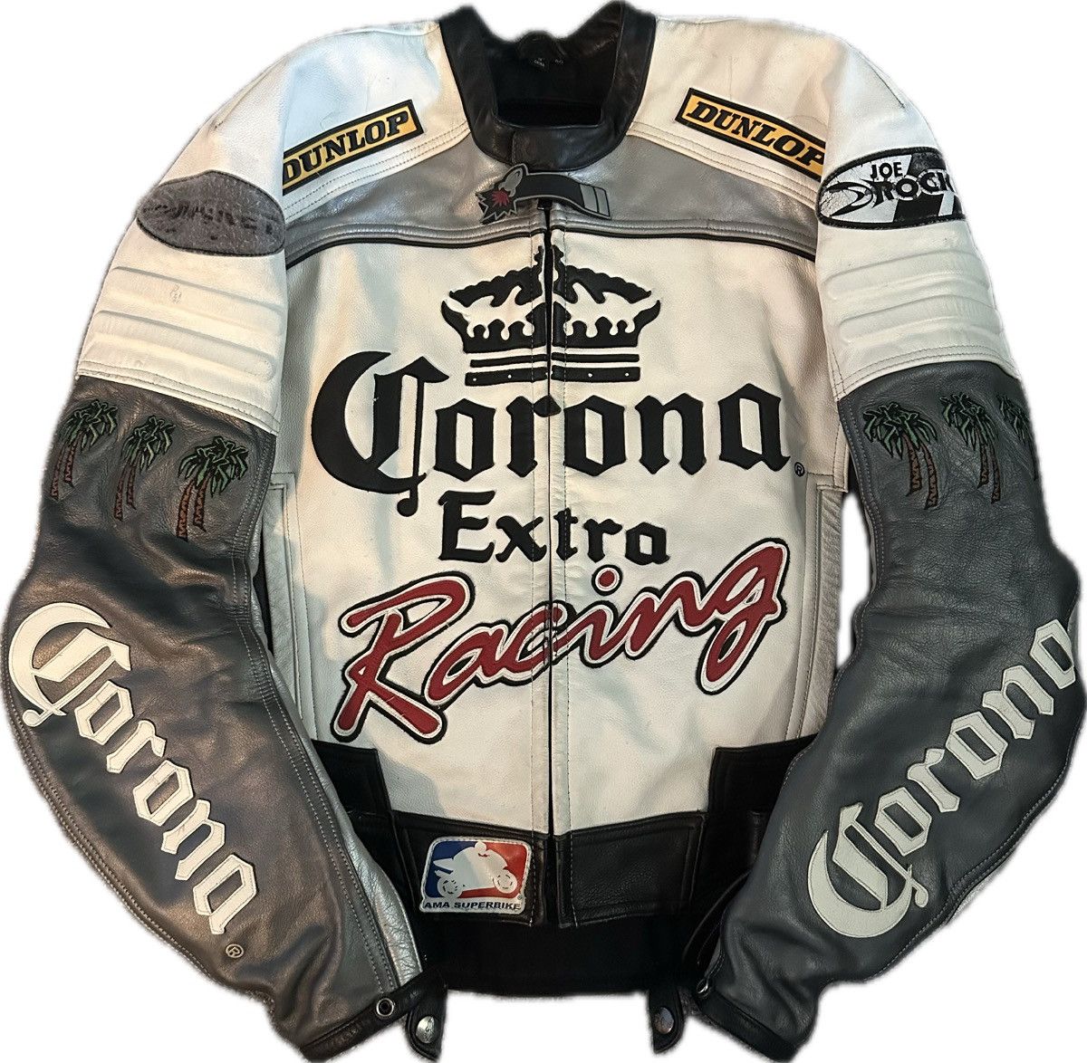 Joe Rocket VTG 90s 40 Corona Extra Leather Beer Racing