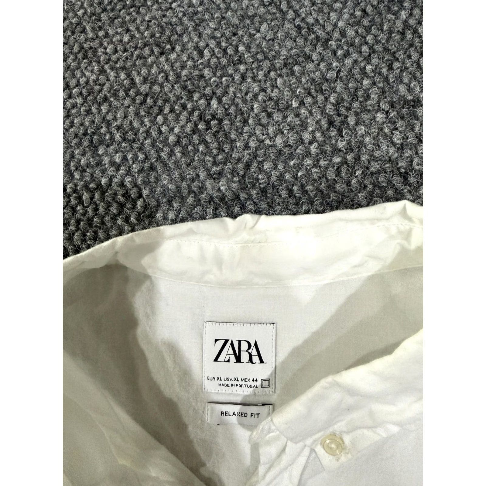 Zara Zara Shirt Mens XL White Solid Long Sleeve Button Down Relaxed Fit Casual Size US XL / EU 56 / 4 - 5 Thumbnail