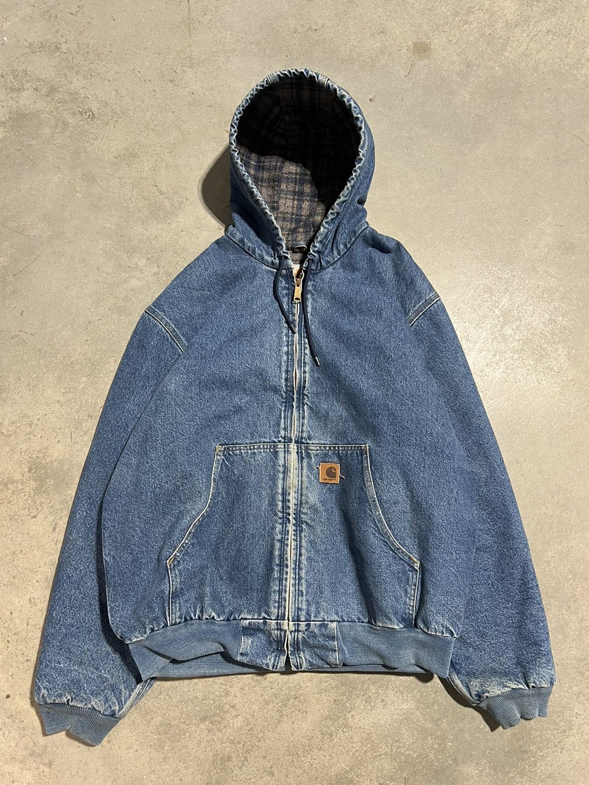 image of Crazy Vintage Carhartt Denim Jacket A$Ap Rocky, Men's (Size XL)