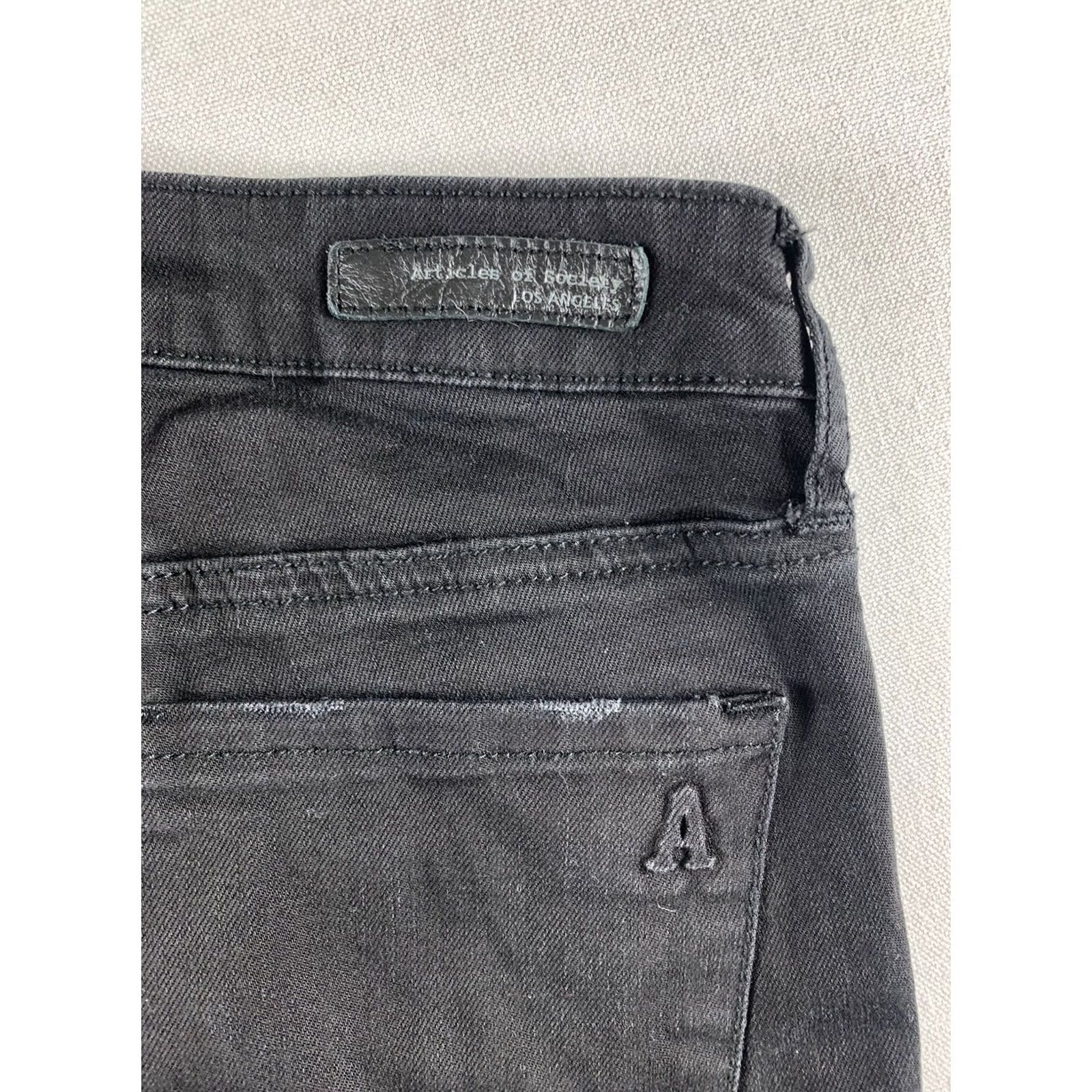 Vintage ARTICLES OF SOCIETY Skinny Jeans Black Womens Size 25 Size 42" / US 20 - 7 Thumbnail