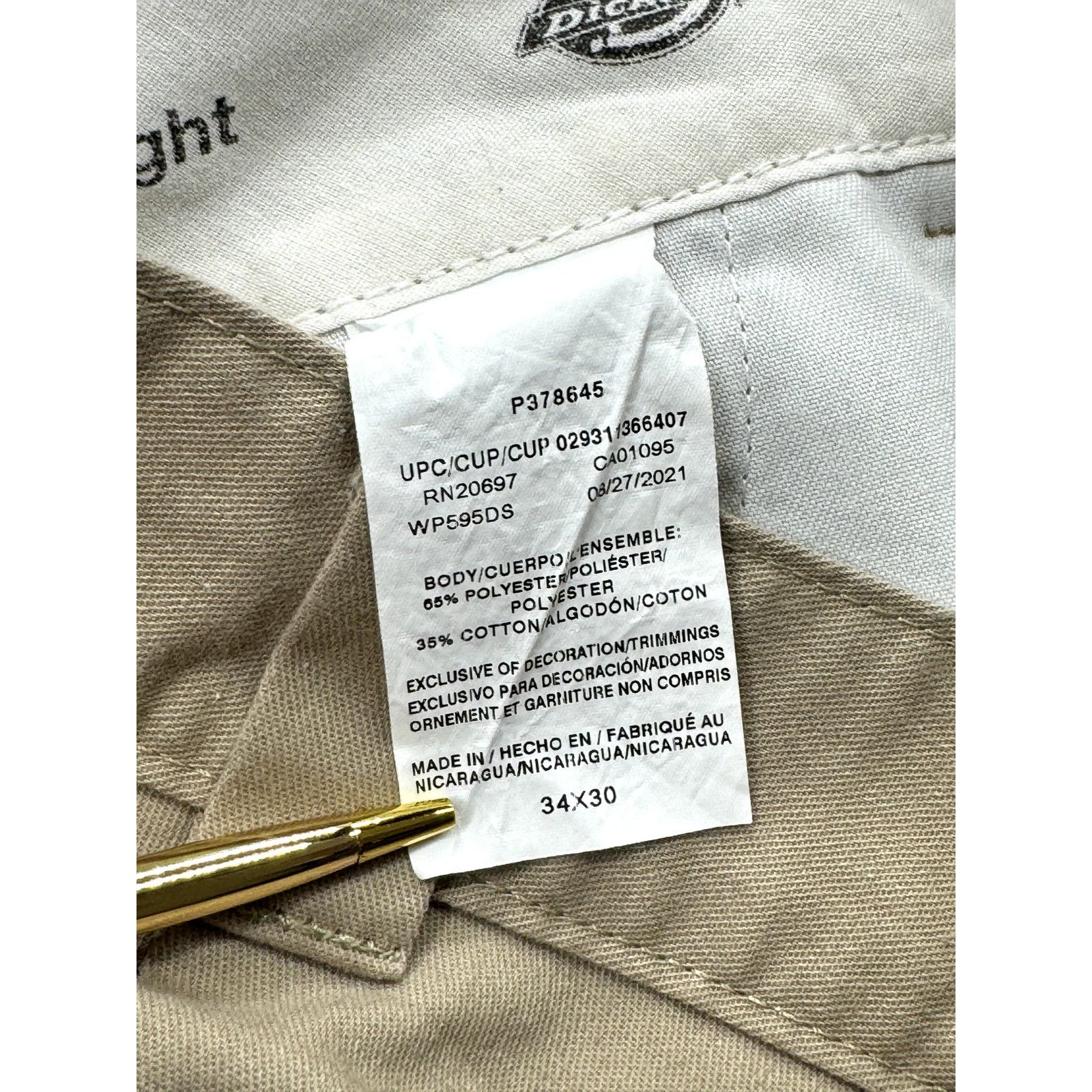 Dickies × Vintage 2000's Dickies Men's Flex Tan Workwear Cargo Pants Size US 34 / EU 50 - 5 Thumbnail