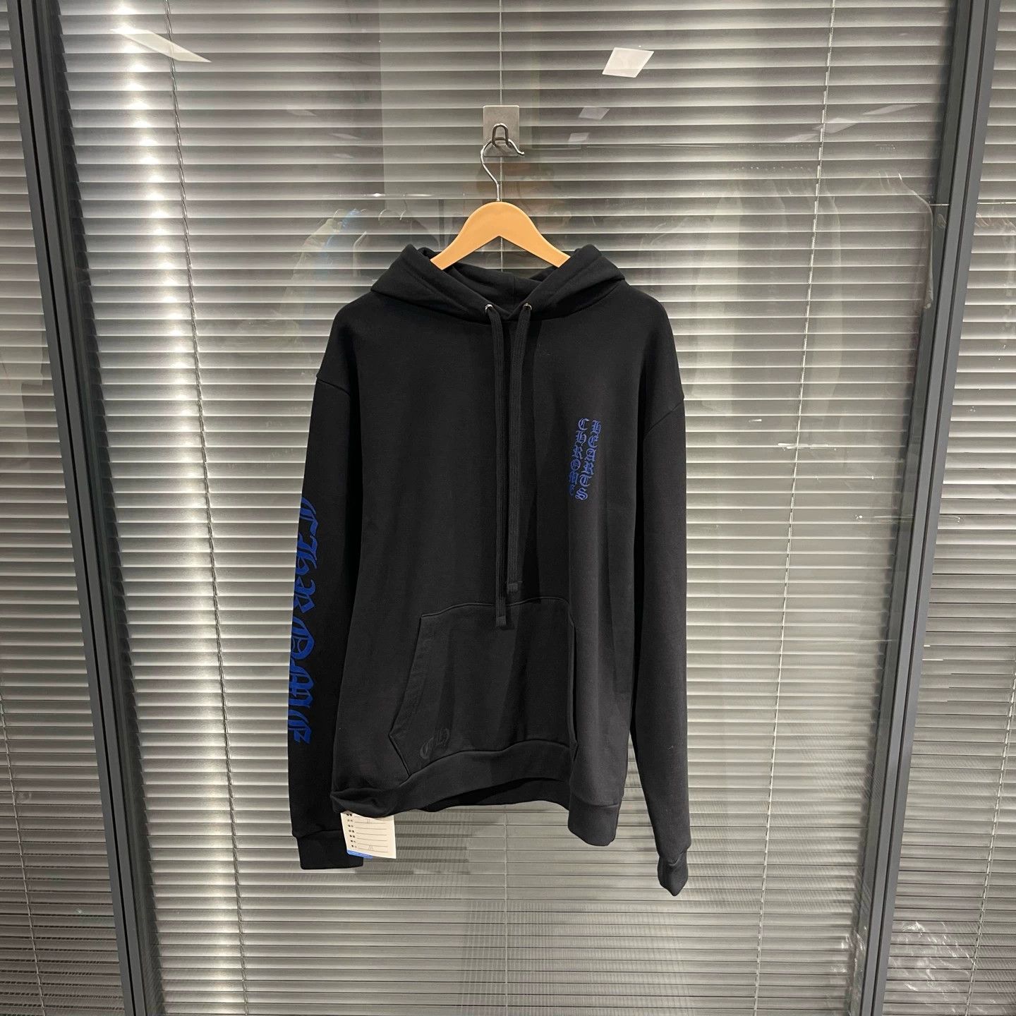 Chrome Hearts Chrome Hearts Black & Blue Subtle Sanskrit Script Hoodie M Size US M / EU 48-50 / 2 - 1 Thumbnail