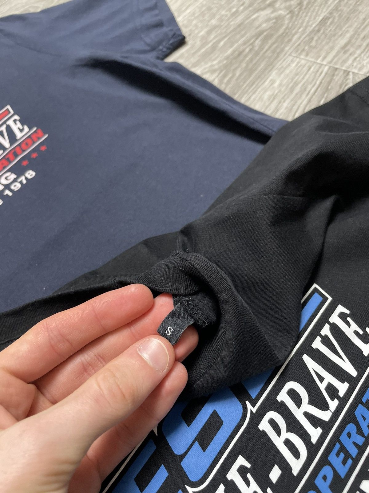 Diesel x2 Diesel Only The Brave Blue And Black T-Shirts Size US M / EU 48-50 / 2 - 9 Thumbnail