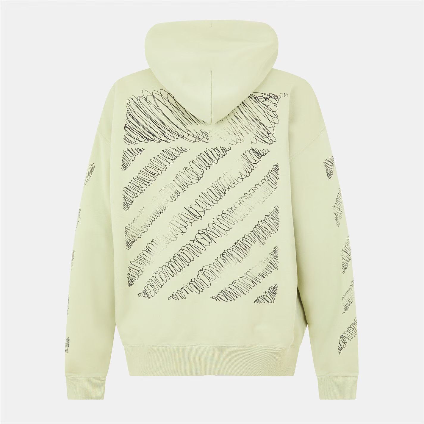 Off-White o1g2r1mq0226 Scrib Diag Pullover Hoodie In Light Green Size US L / EU 52-54 / 3 - 4 Thumbnail