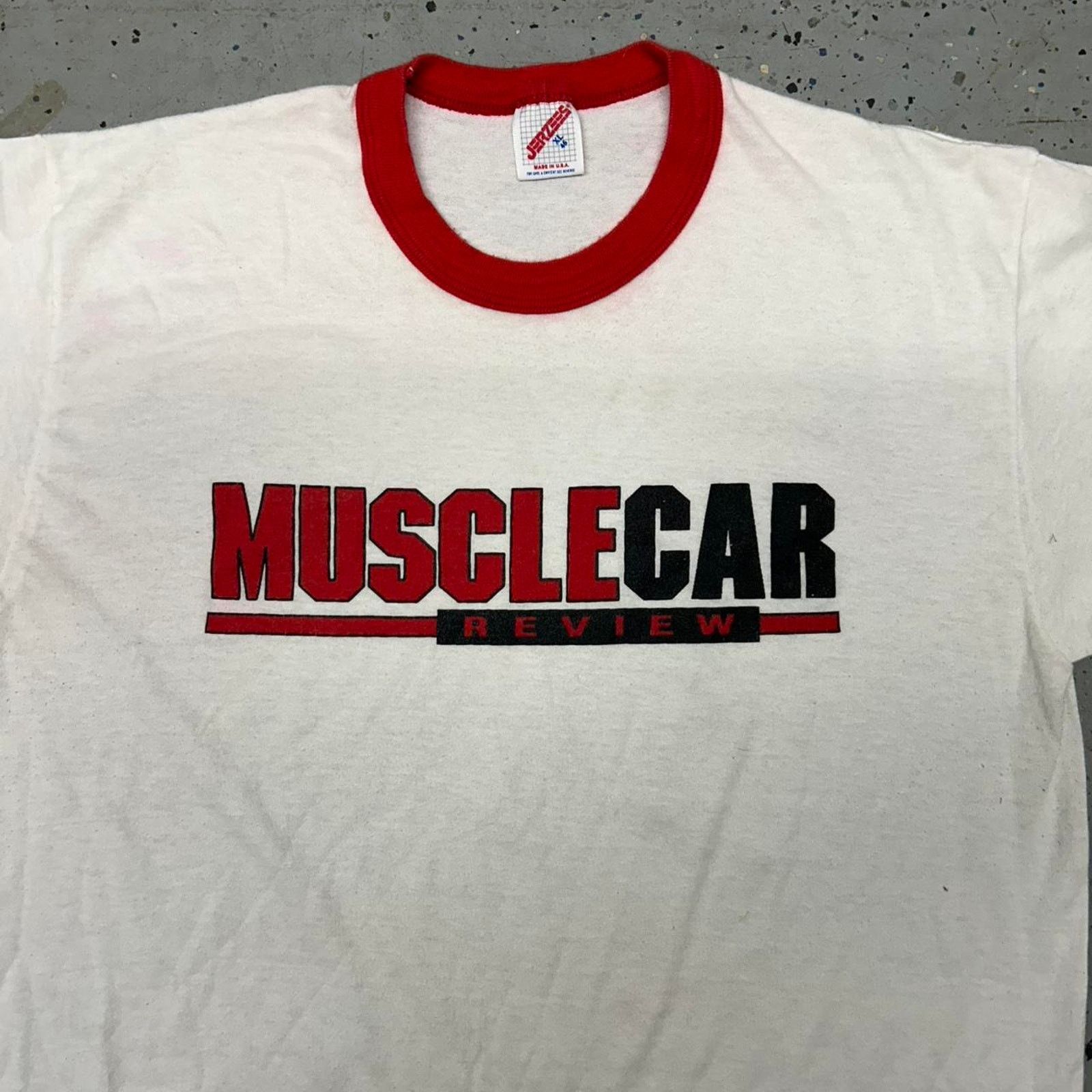 Jerzees VTG Muscle Car Review ringer t-shirt Size US L / EU 52-54 / 3 - 2 Thumbnail