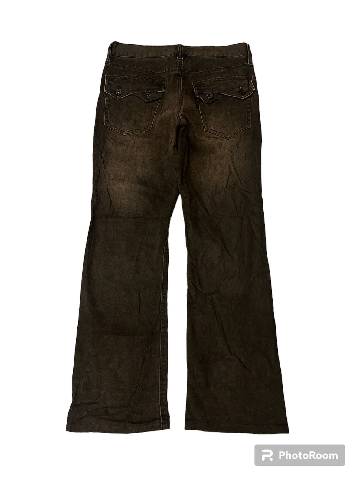 Japanese Brand FLARED💥MOSSIMO SPORT BROWN FADED DISTRESSED COTTON PANT Size US 30 / EU 46 - 6 Thumbnail