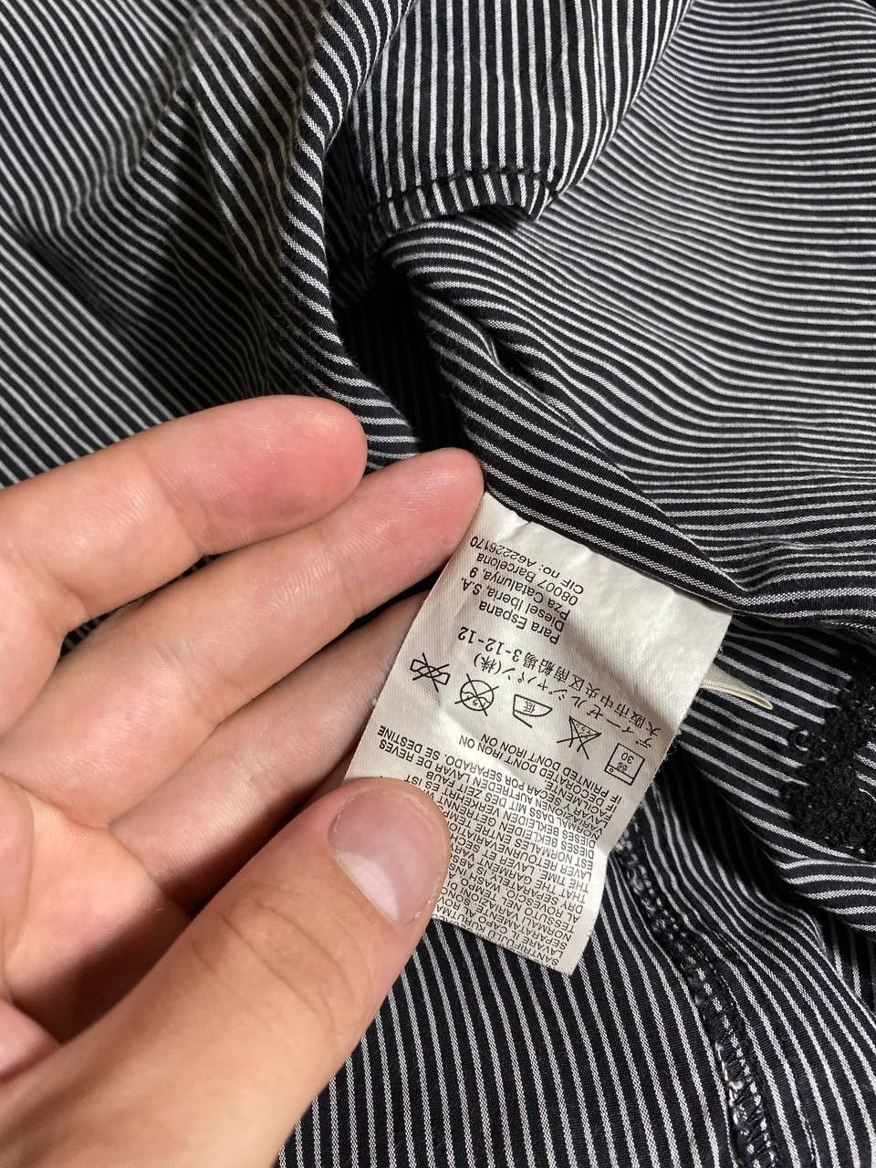 Diesel × Vintage Vintage Diesel Striped Button Up Shirt Cargo japanese brand Size US XL / EU 56 / 4 - 6 Thumbnail