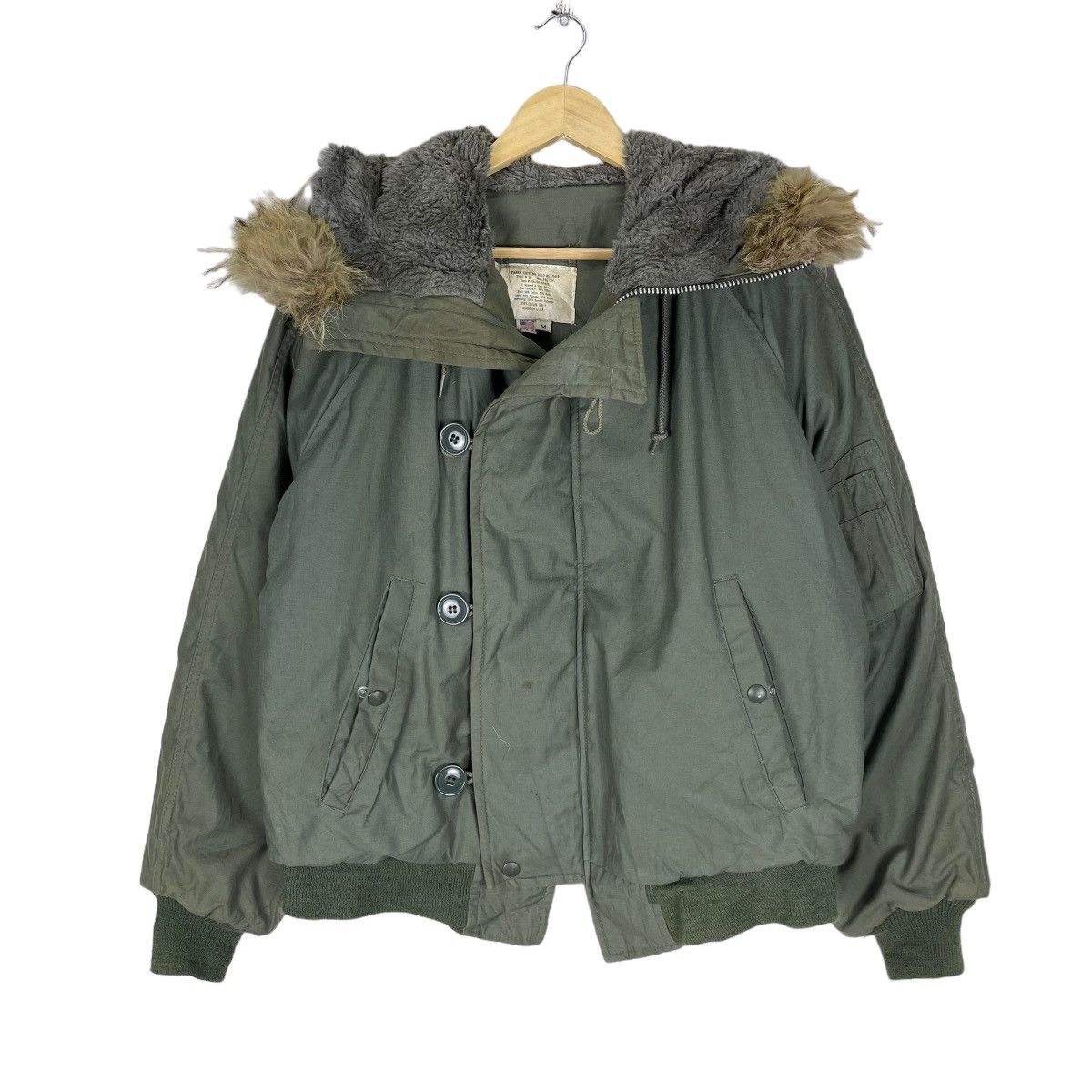 I. Spiewak And Sons ☀️I SPIEWAK & SONS TYPE N-2B FUR HOODIE BOMBER JACKET Size US M / EU 48-50 / 2 - 2 Thumbnail