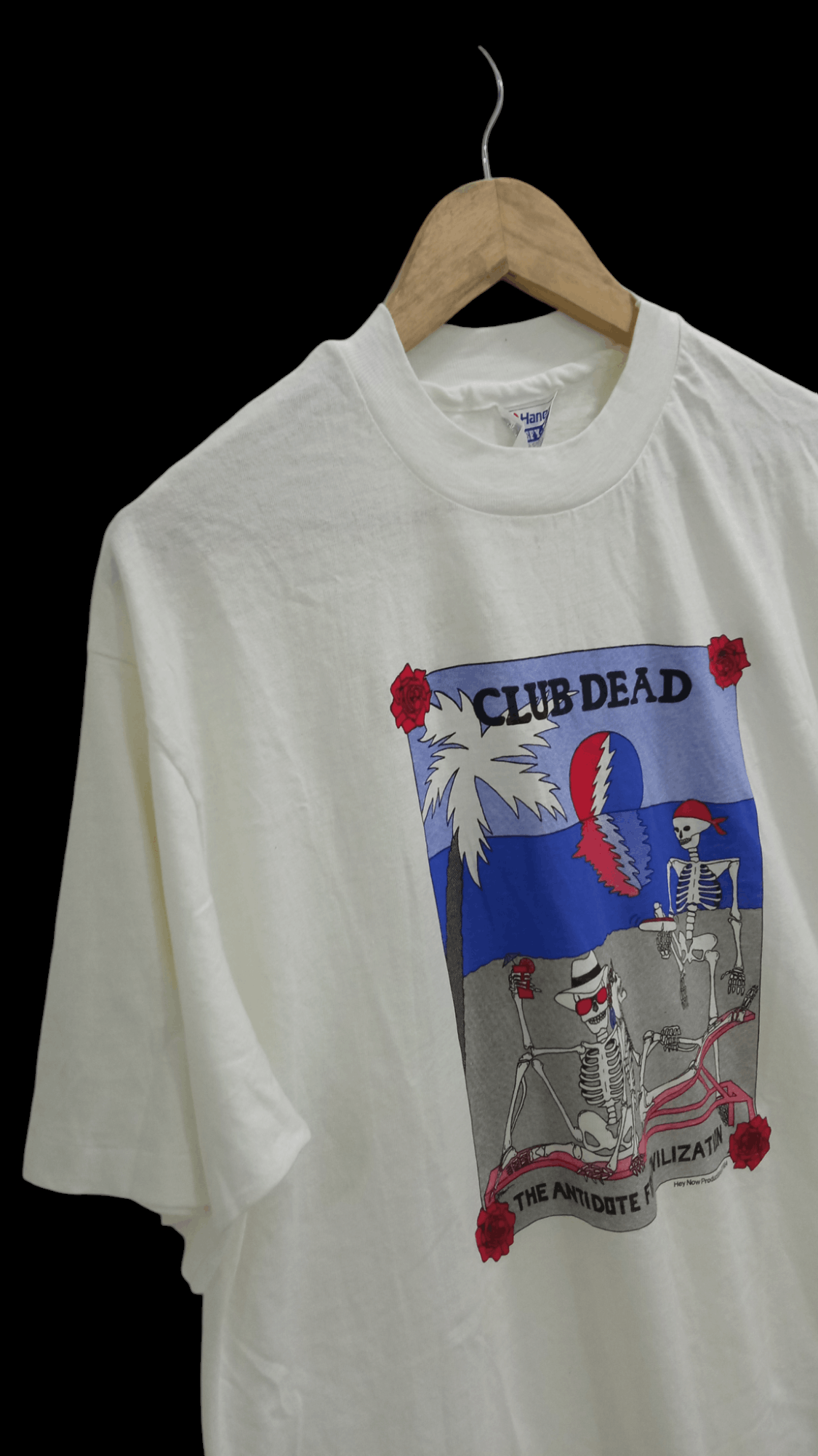 Band Tees × Vintage 🔥🔥Vintage 80s Grateful Dead Club Dead T-Shirt Size US XL / EU 56 / 4 - 2 Thumbnail