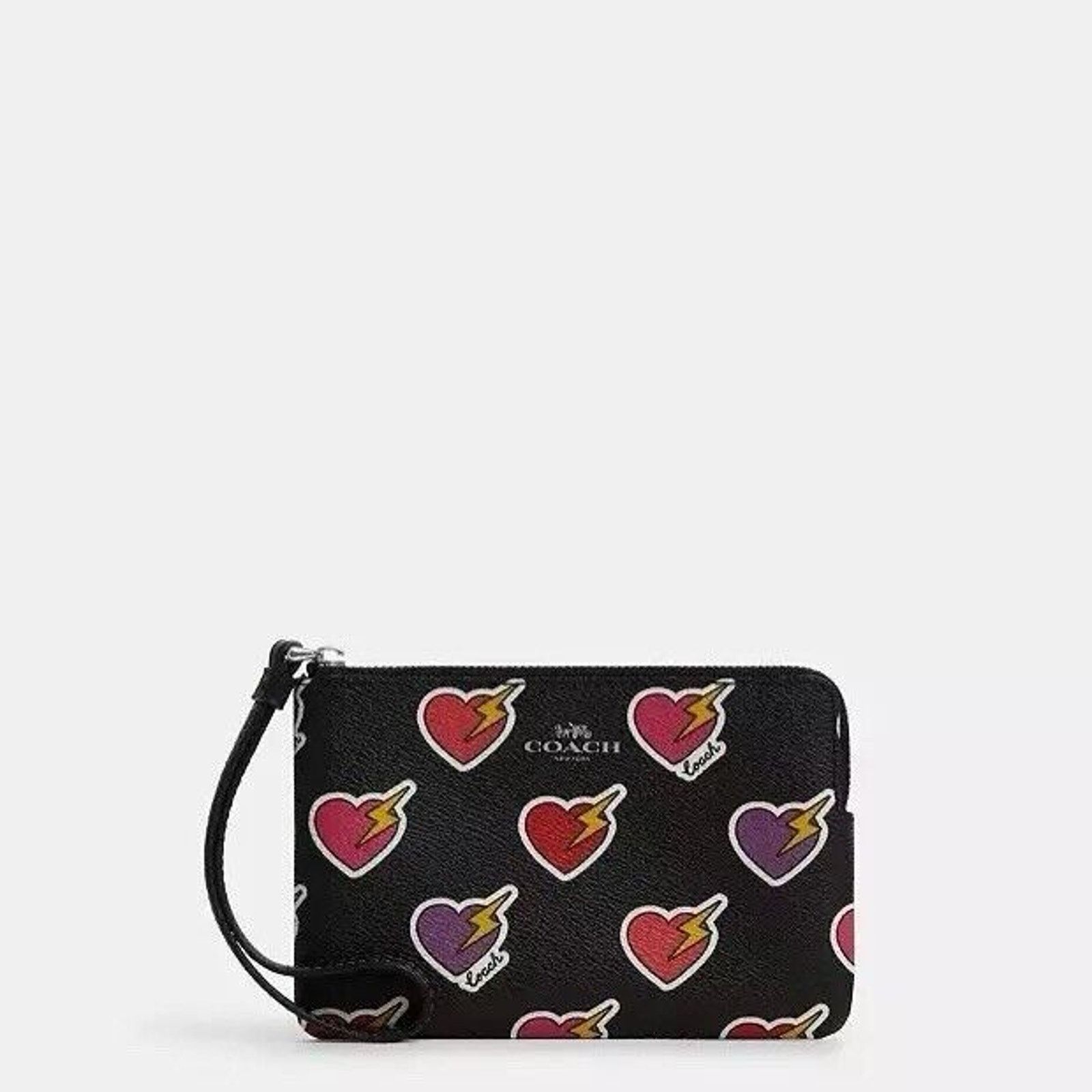 Coach NWT COACH Corner Zip Wristlet Heart Lightning Bolt CW857 Size ONE SIZE - 2 Thumbnail