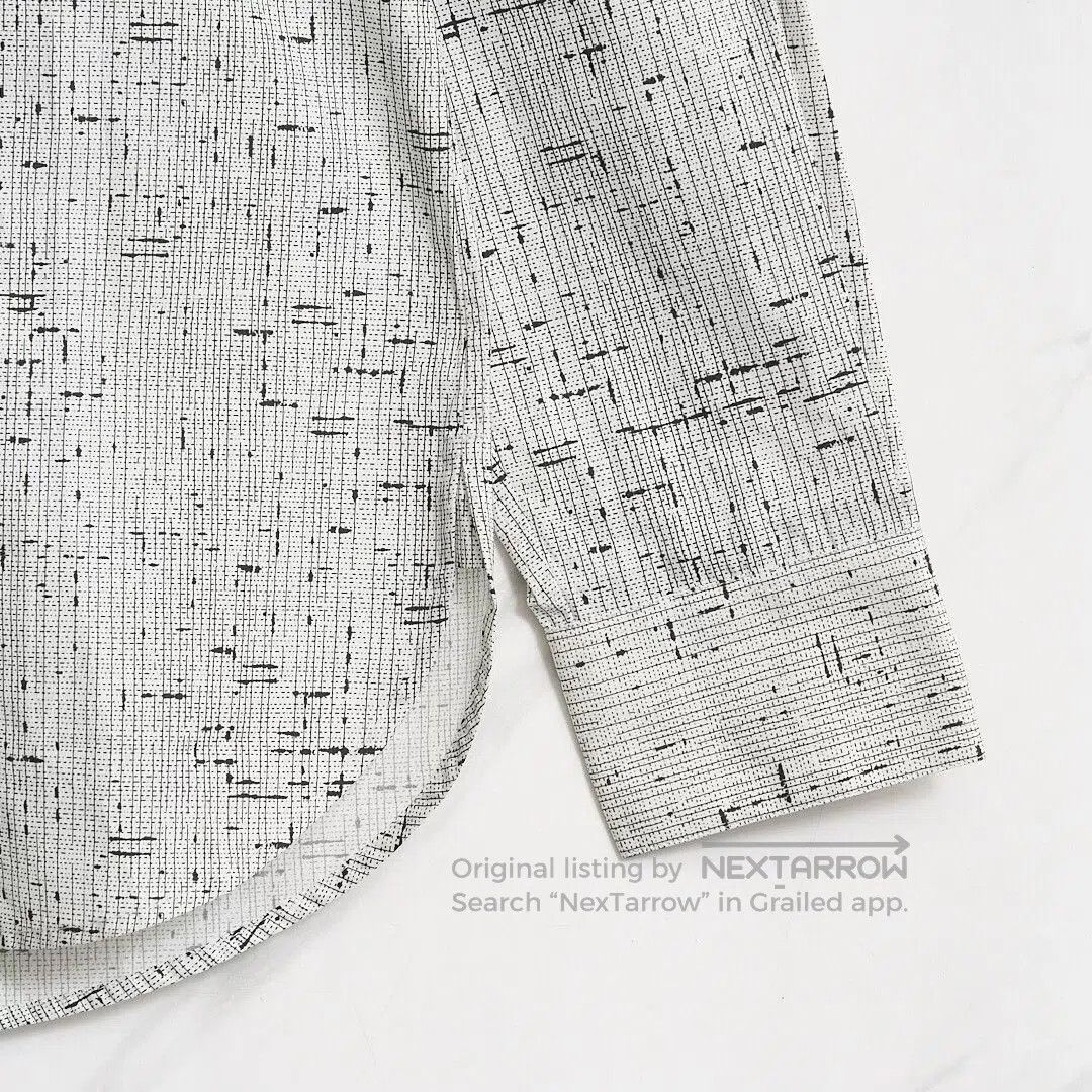Saint Laurent Paris Saint Laurent Men's Gray Patterned Cotton Shirt. Size US M / EU 48-50 / 2 - 3 Thumbnail