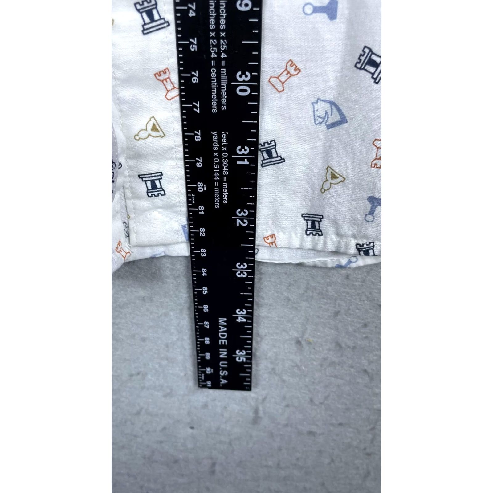 Original Penguin Original Penguin Shirt Mens 2XL White Chess Print Long Sleeve Button Front Size US XXL / EU 58 / 5 - 5 Thumbnail