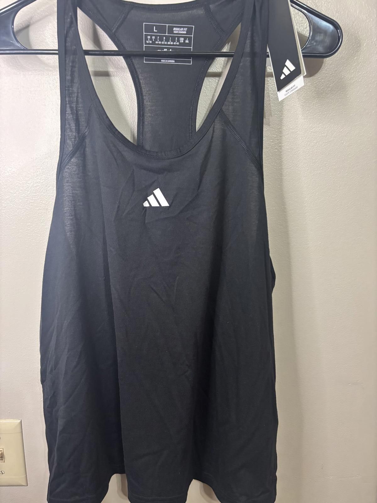 Adidas Adidas Women's Black Athletic Tank Top - Size L Size L / US 10 / IT 46 - 1 Thumbnail