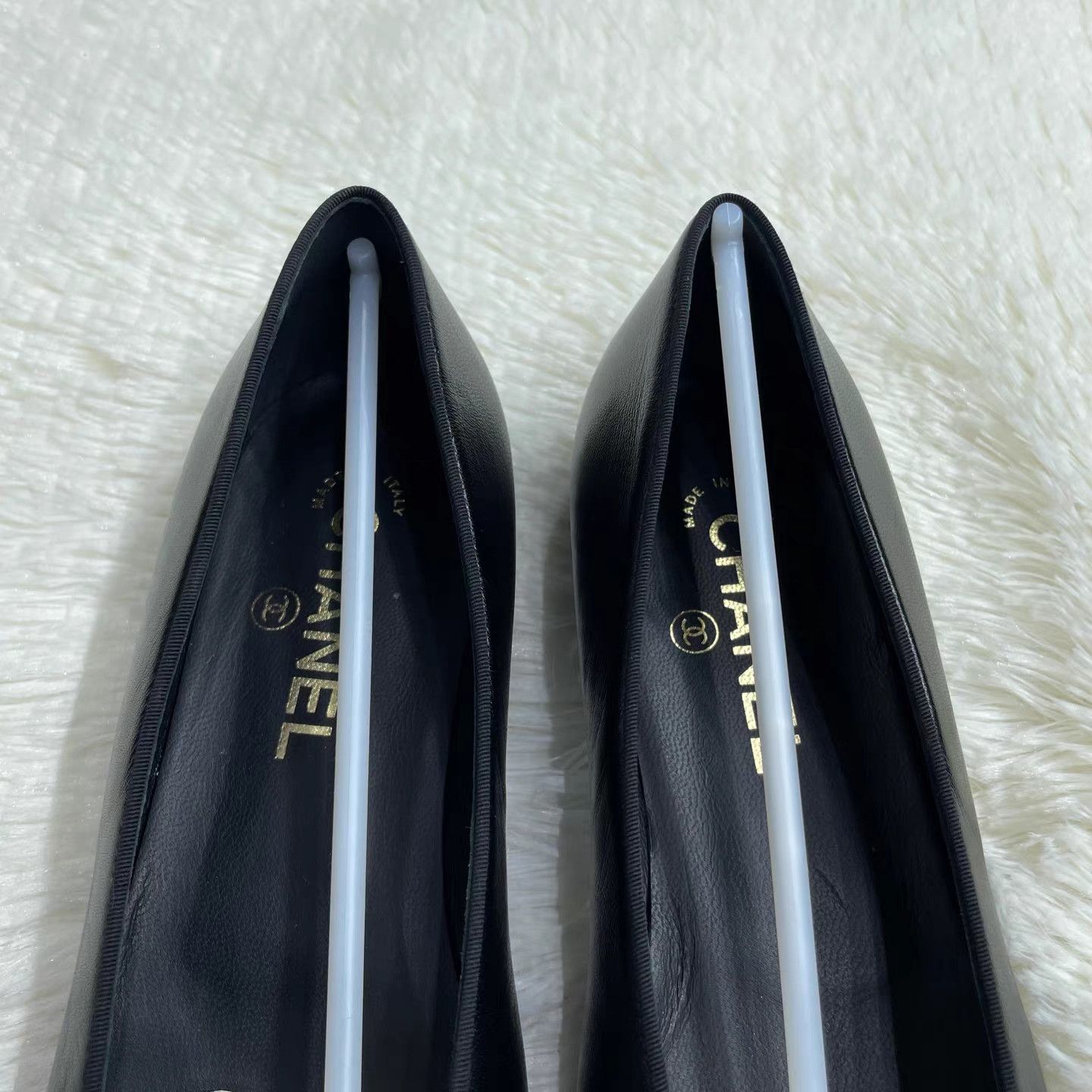 Chanel CHANEL Leather Round-Toe Slip-On Casual Flats K15 Size US 7 / IT 37 - 7 Thumbnail