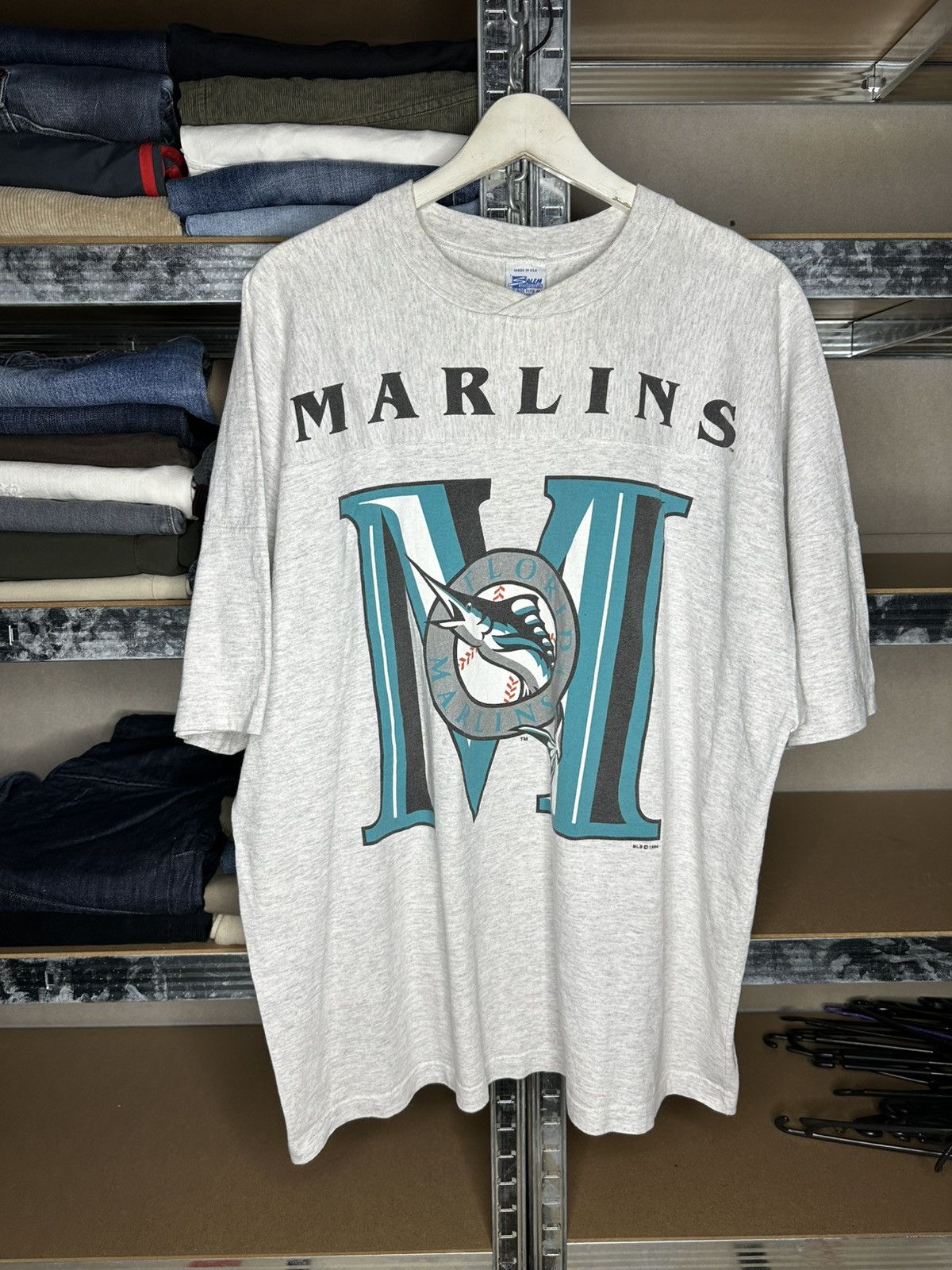 MLB Vintage 1994 Florida Marlins T-Shirt Salem Sportswear USA Size US XXL / EU 58 / 5 - 1 Thumbnail