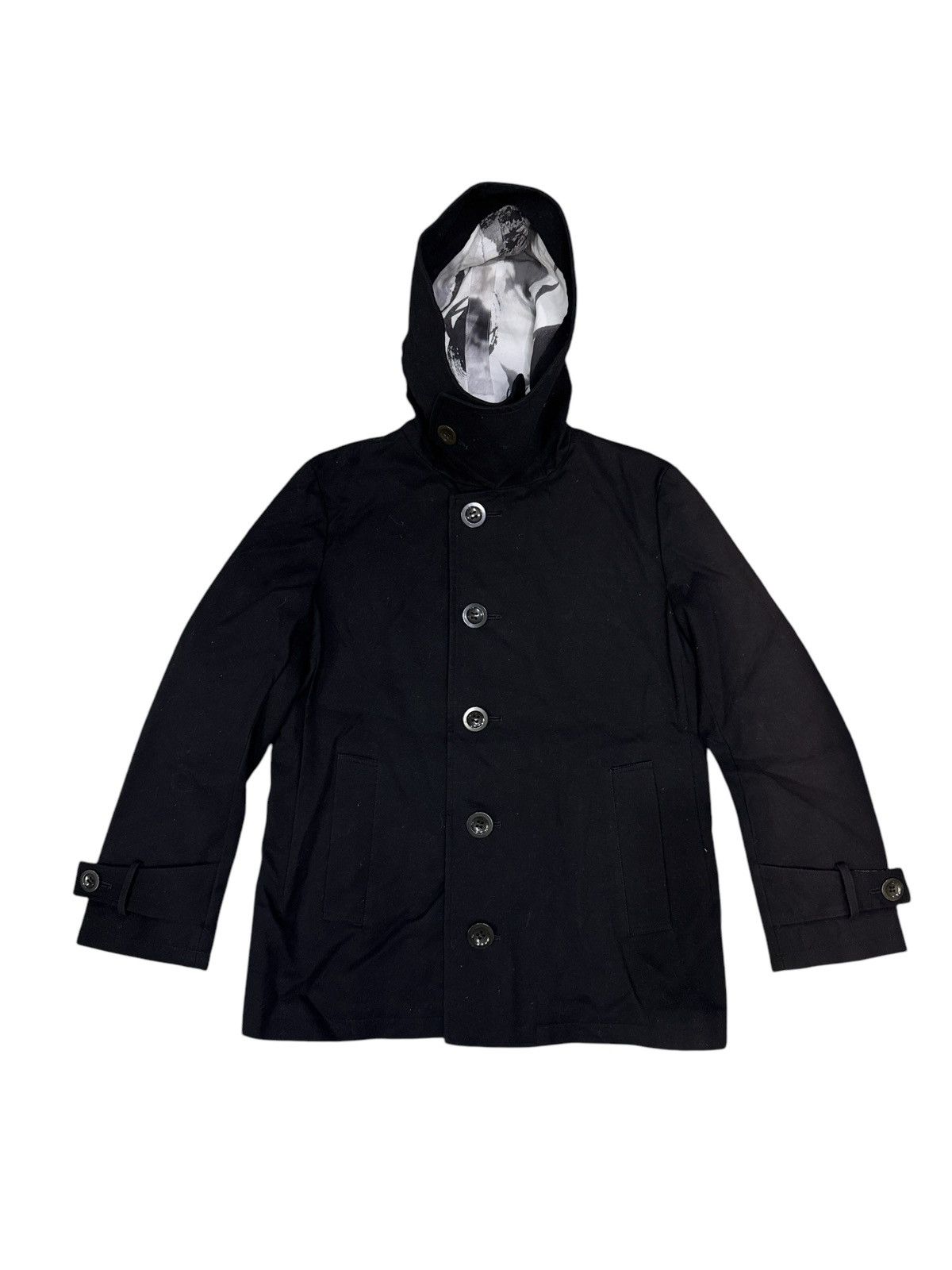 Y's Y'S SINGLE BREASTED HOODED GABARDINE COAT JACKET Size US M / EU 48-50 / 2 - 1 Thumbnail
