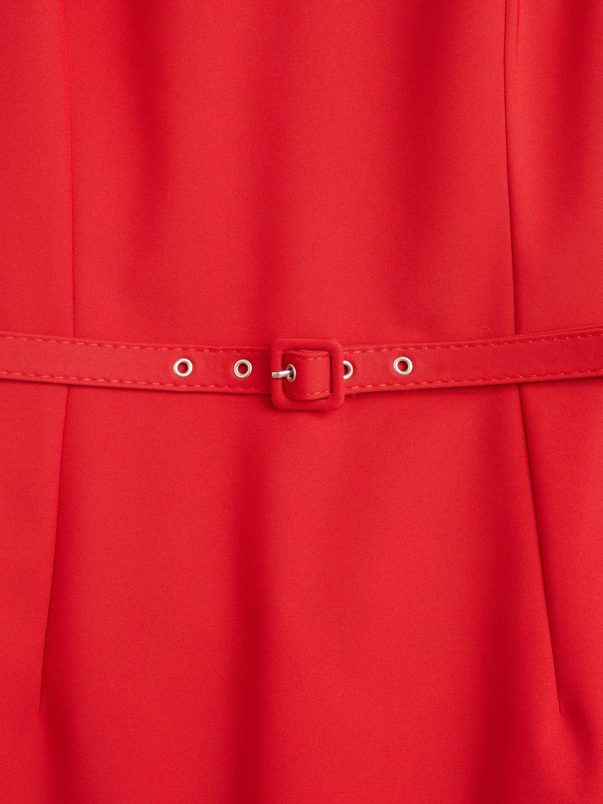 Mango Mango red belted dress in size small Size S / US 4 / IT 40 - 4 Thumbnail