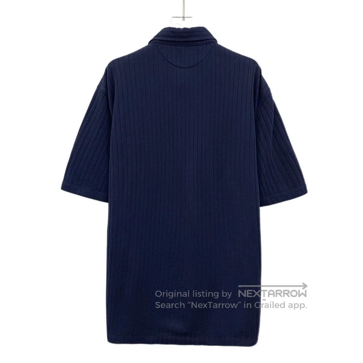 Brunello Cucinelli Blue Ribbed Short Sleeve Polo Shirt. Size US L / EU 52-54 / 3 - 2 Thumbnail