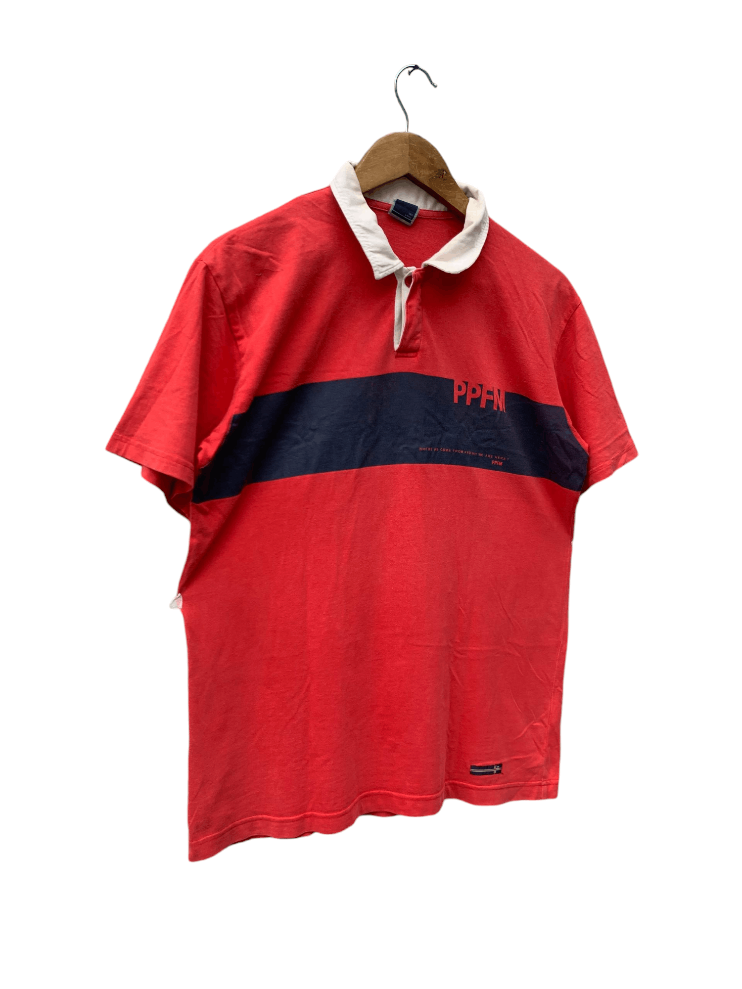 Japanese Brand × PPFM Vintage PPFM Half Button Red Shirt Size US L / EU 52-54 / 3 - 3 Thumbnail