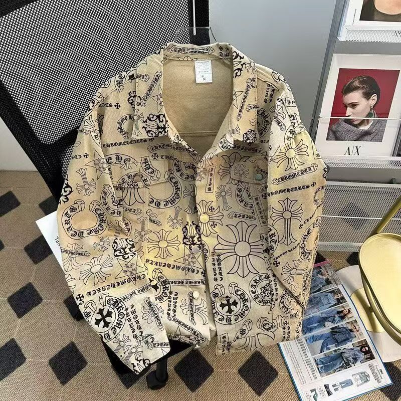 Vintage Vintage Full Print Floral Print Cargo Jacket, Beige Size US M / EU 48-50 / 2 - 1 Thumbnail