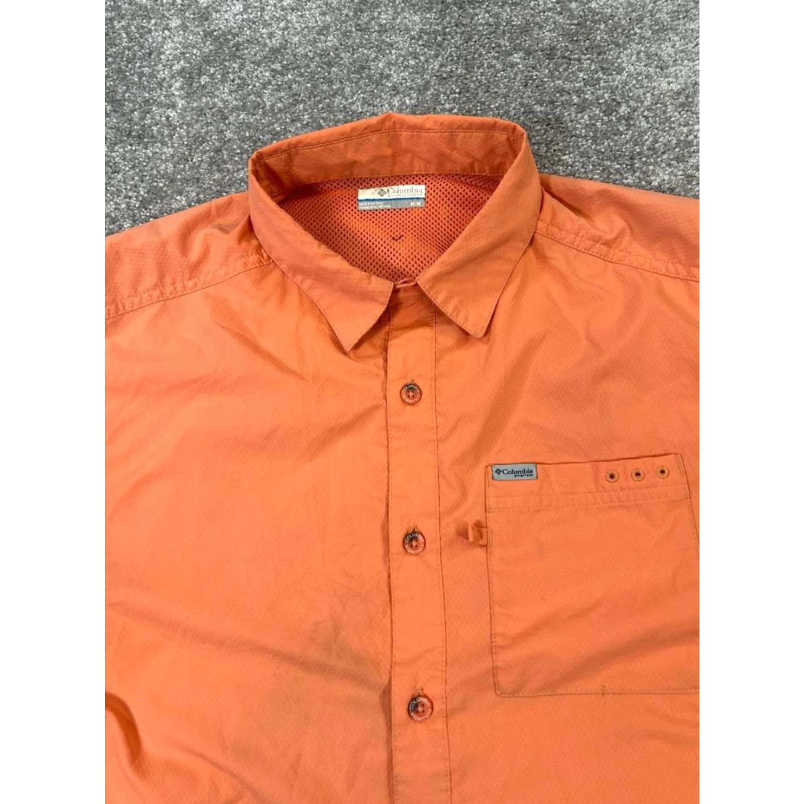 Vintage Columbia Shirt Mens Medium Orange Omni-Shade Button Up Size US M / EU 48-50 / 2 - 2 Thumbnail