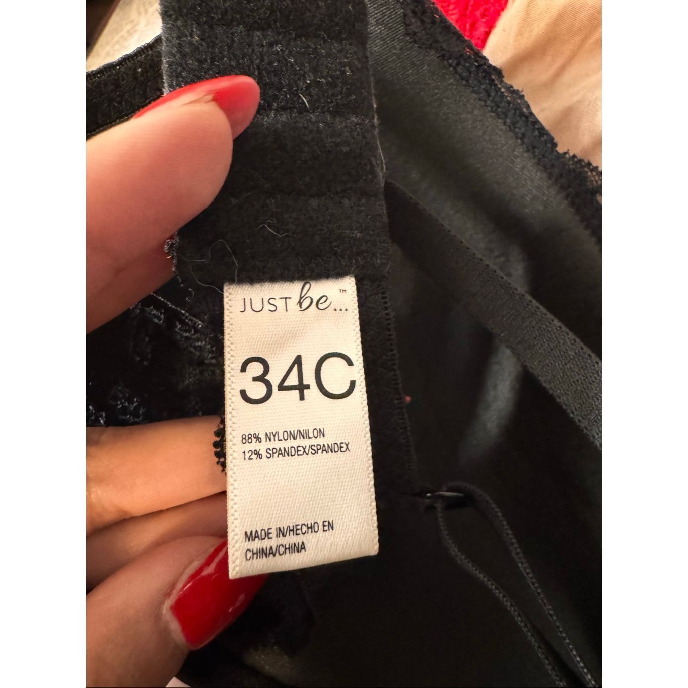 Other Just Be Black Lace Underwire Push-Up Bra – Size 34C Size ONE SIZE - 3 Thumbnail