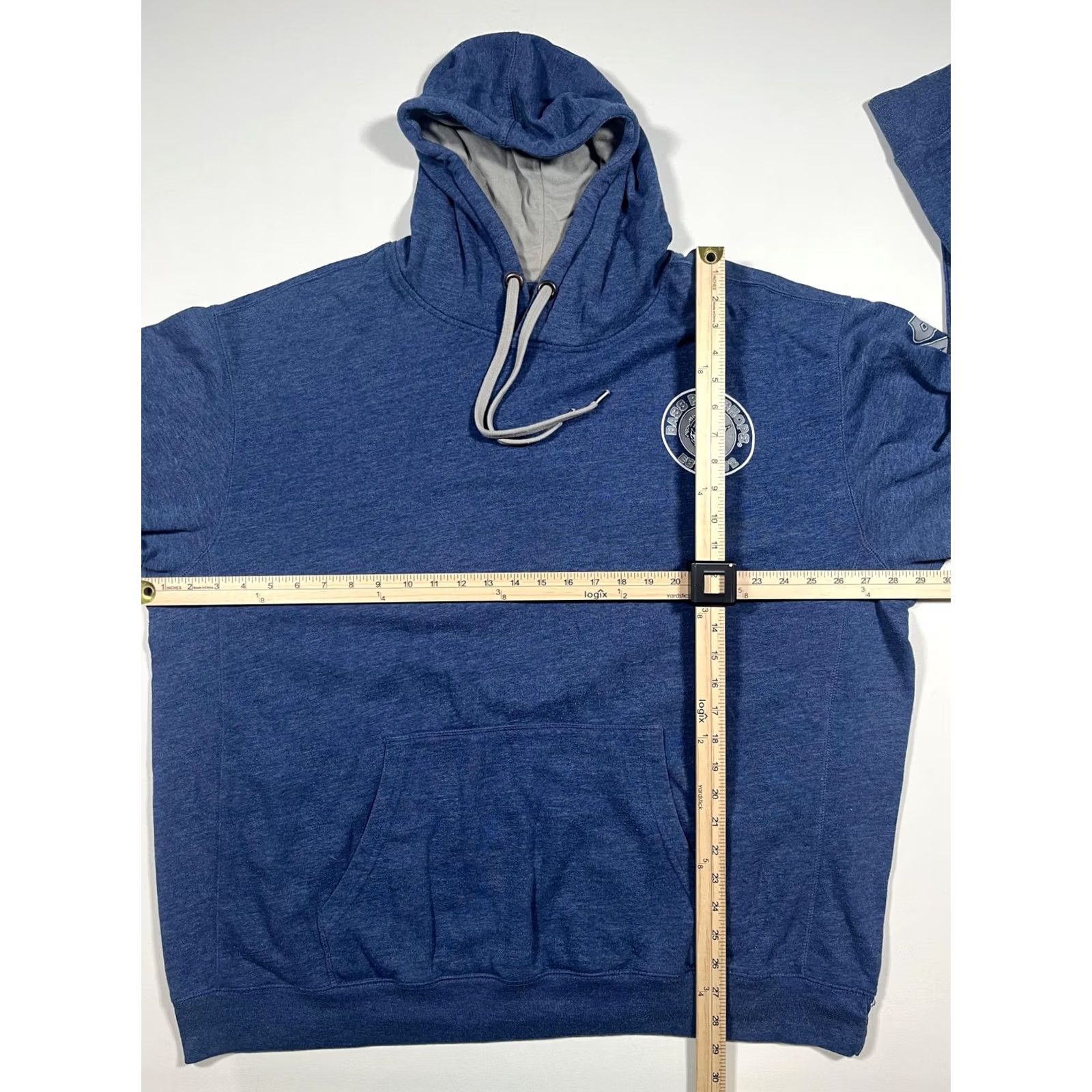 Bass Pro Shops Bass Pro Shops Hoodie Mens 2XL Blue Pullover Kangaroo Pocket Graphic Print Hooded Fisherman Outdoor Logo Mens Size US XXL / EU 58 / 5 - 6 Thumbnail