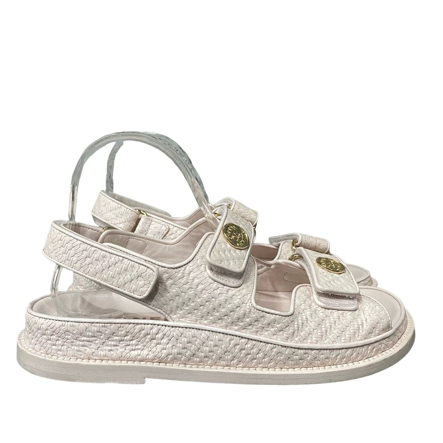 Chanel Chanel Logo Strap Sandals Size 38 Size US 8 / IT 38 - 1 Thumbnail