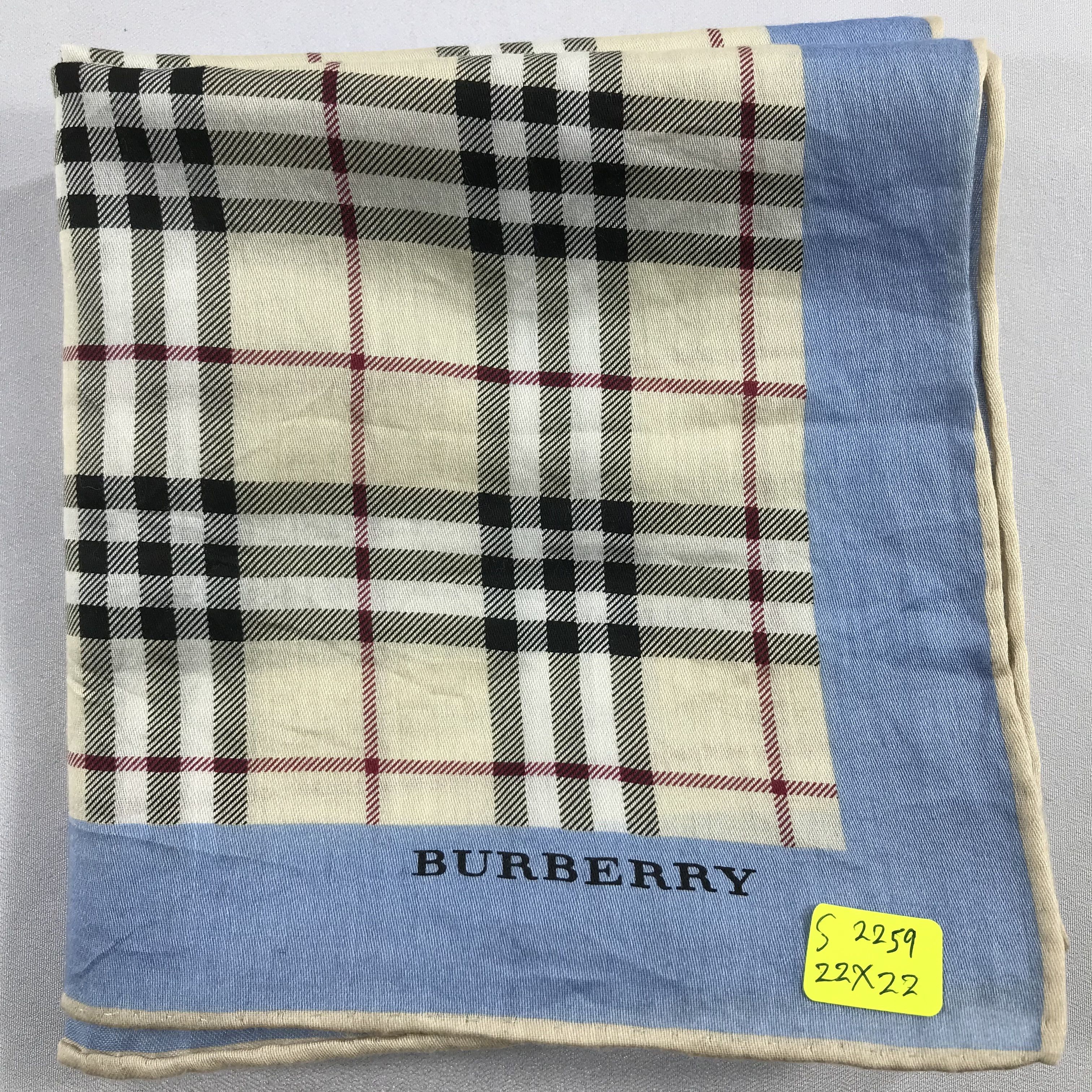 Burberry × Vintage Burberry Bandana / Handkerchief / Neckerchief - S2259 Size ONE SIZE - 5 Thumbnail