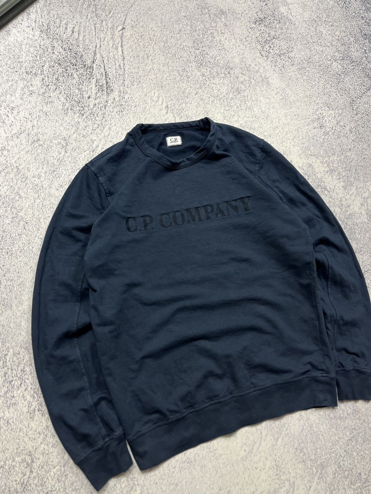 C.P. Company × Massimo Osti × Other C.P. Company Big Embroidered Logo Cotton Navy Sweatshirt Size US M / EU 48-50 / 2 - 4 Thumbnail