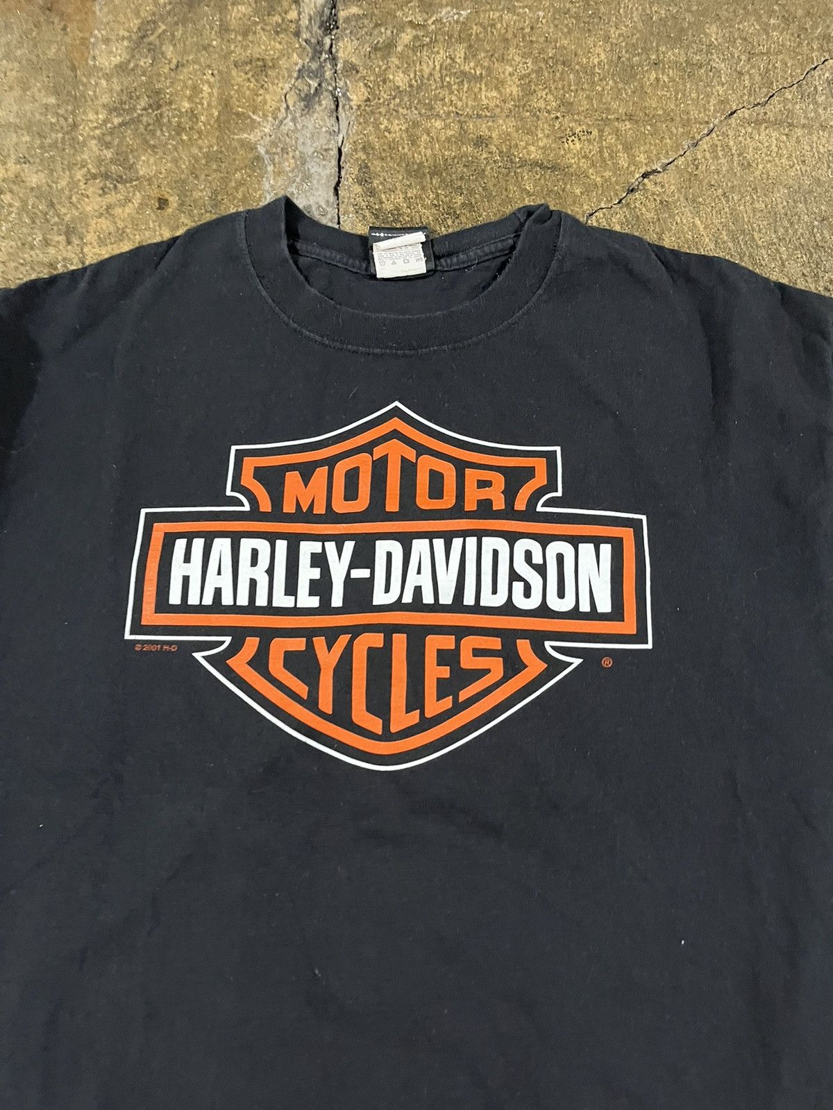 Harley Davidson × Vintage Crazy Vintage Y2K Harley Davidson Logo Biker Skater Tee Size US XL / EU 56 / 4 - 4 Thumbnail