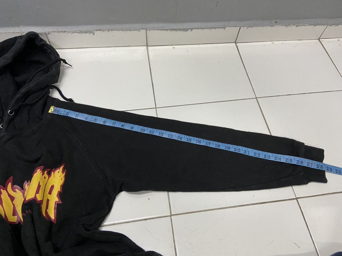 Japanese Brand ACOVER FLAME SPELLOUT BLACK HOODIE Size US L / EU 52-54 / 3 - 11 Thumbnail