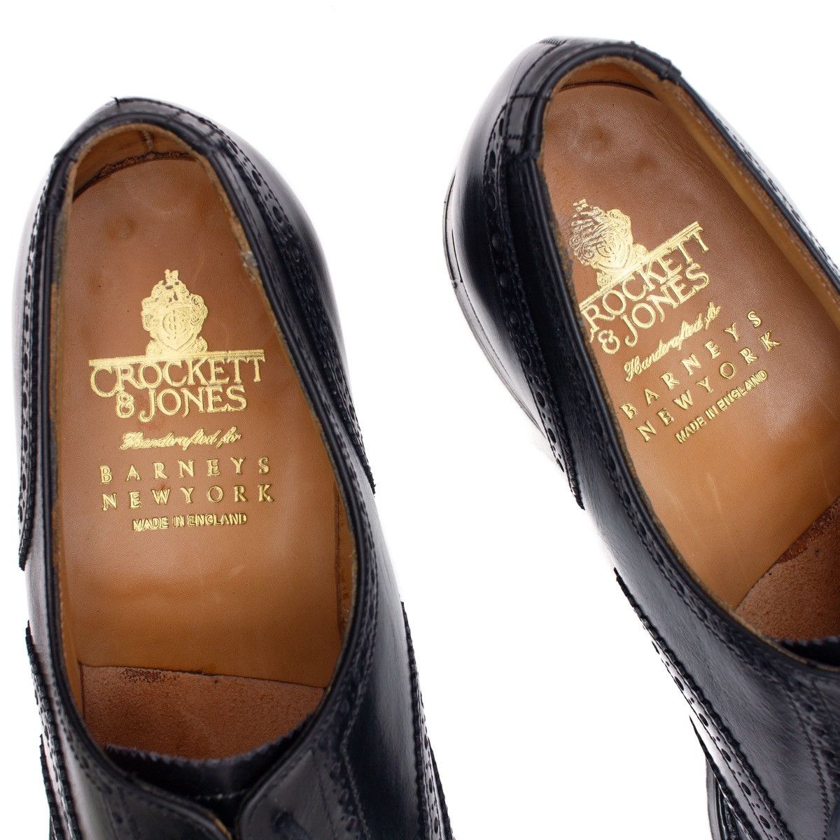 Crockett & Jones 875$ Crockett & Jones Barneys NY Black Leather Brogues US8 Size US 8 / EU 41 - 14 Thumbnail