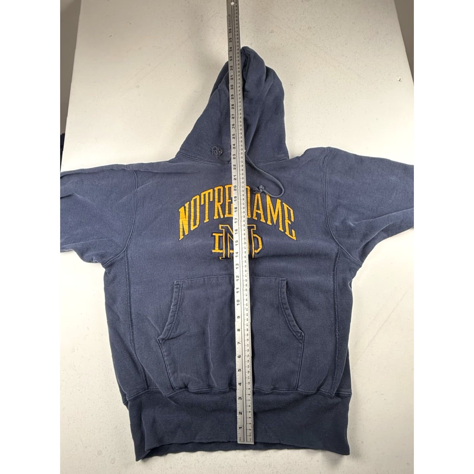 Champion VINTAGE Notre Dame Champion Reverse Weave Hoodie Sweatshirt Mens XL Blue 90s College University Pullover Size US XL / EU 56 / 4 - 5 Thumbnail