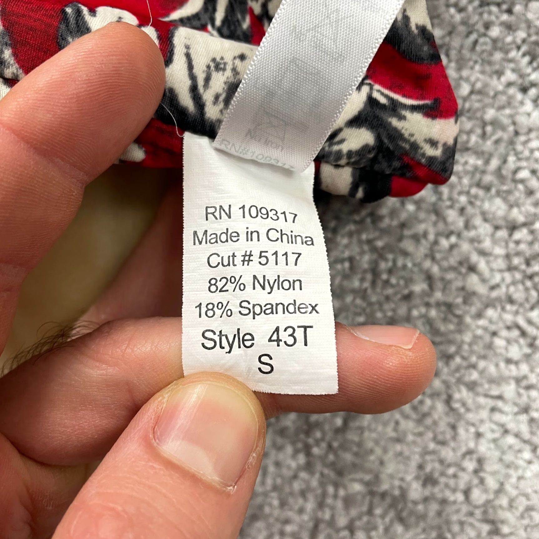 Vintage Sunsets Women's Bikini Top Strapless Padded Red Floral Bandeau Swimsuit Small Beach Activewear Size S / US 4 / IT 40 - 8 Thumbnail